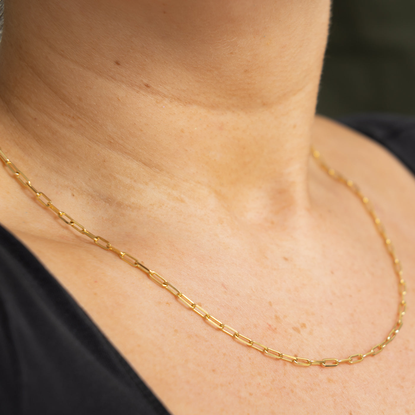10k Yellow Gold Paperclip Chain | 2.75mm | 18"