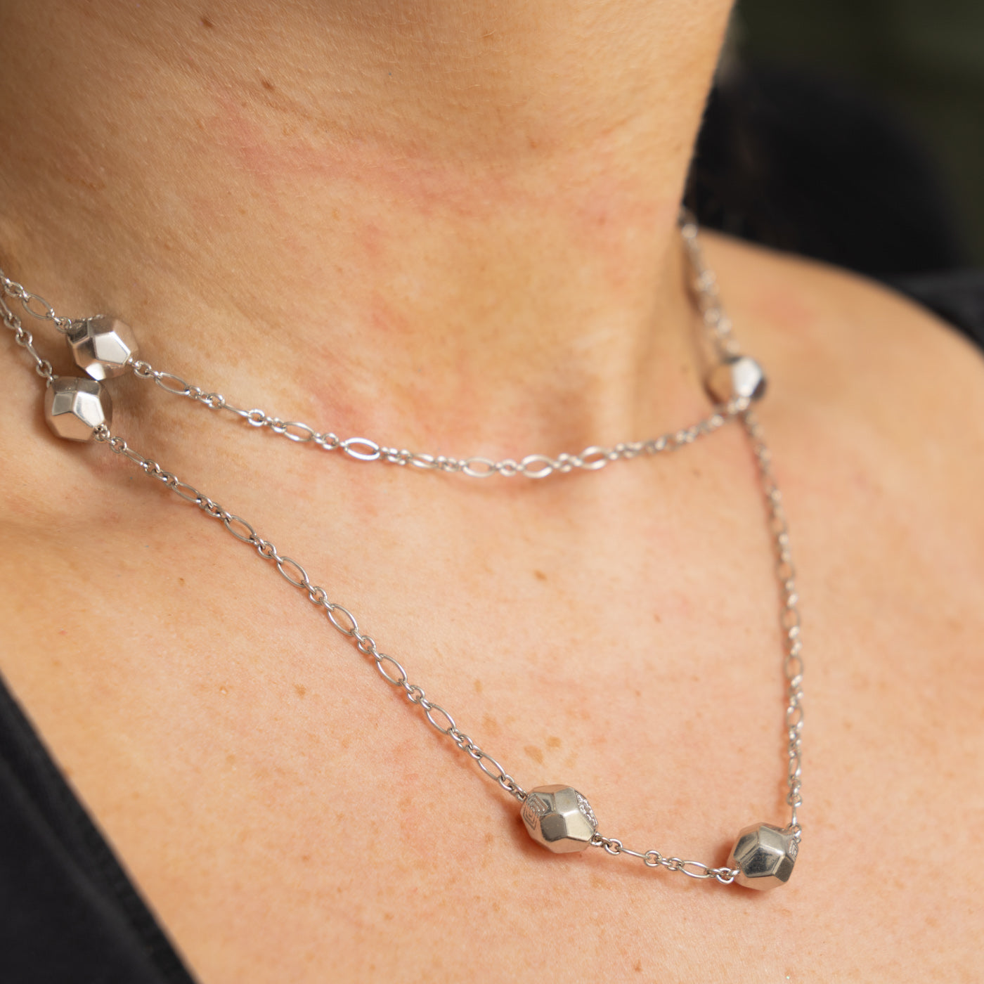 18k White Gold Satellite Chain | 34.5"