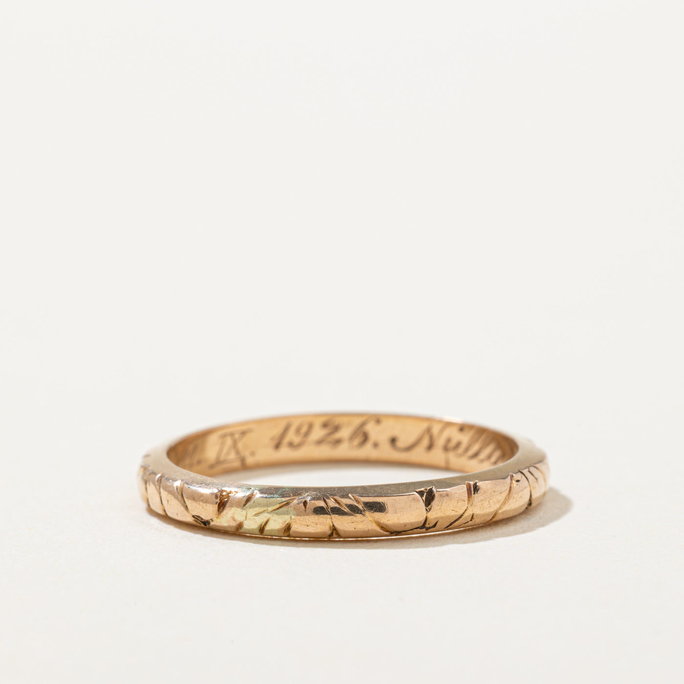 Antique 18k Yellow Gold Band | 2.65mm | SZ 7.25