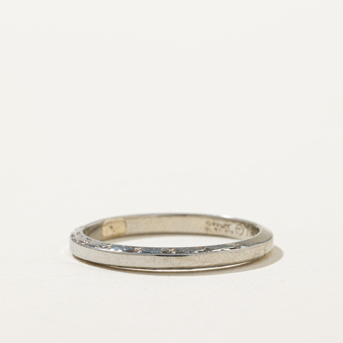 'Orange Blossom' 18K White Gold Band | 2.25mm | SZ 7.5
