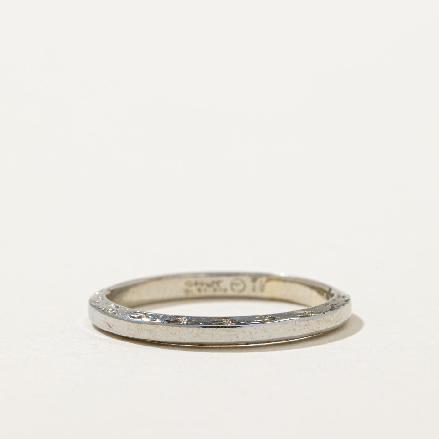 'Orange Blossom' 18K White Gold Band | 2.25mm | SZ 7.5