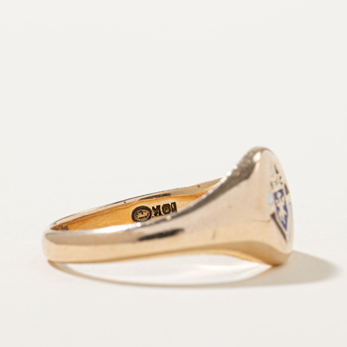 Vintage Knights of Columbus Enamel Crest Ring | SZ 10.5