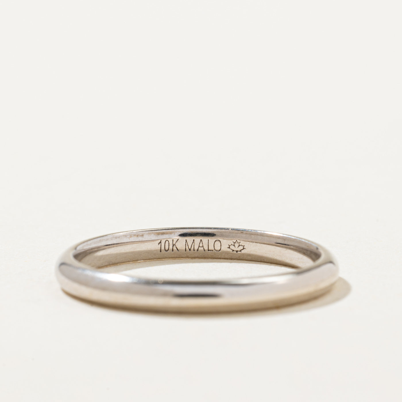 Alliance en or blanc 10 carats | 2,25 mm | Taille 6