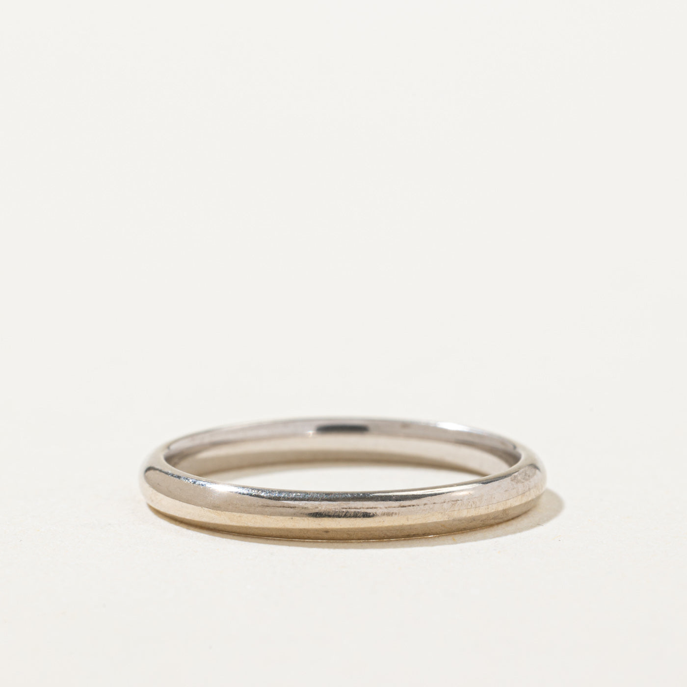 Alliance en or blanc 10 carats | 2,25 mm | Taille 6