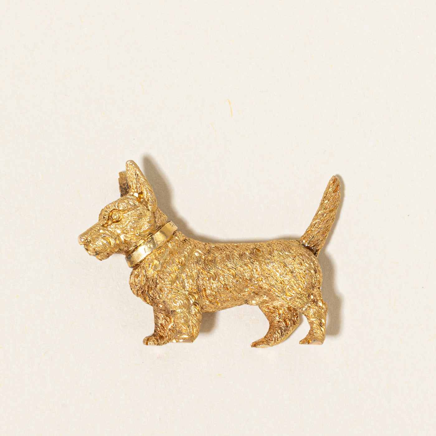 Vintage 15k Yellow Gold Scottish Terrier Figure