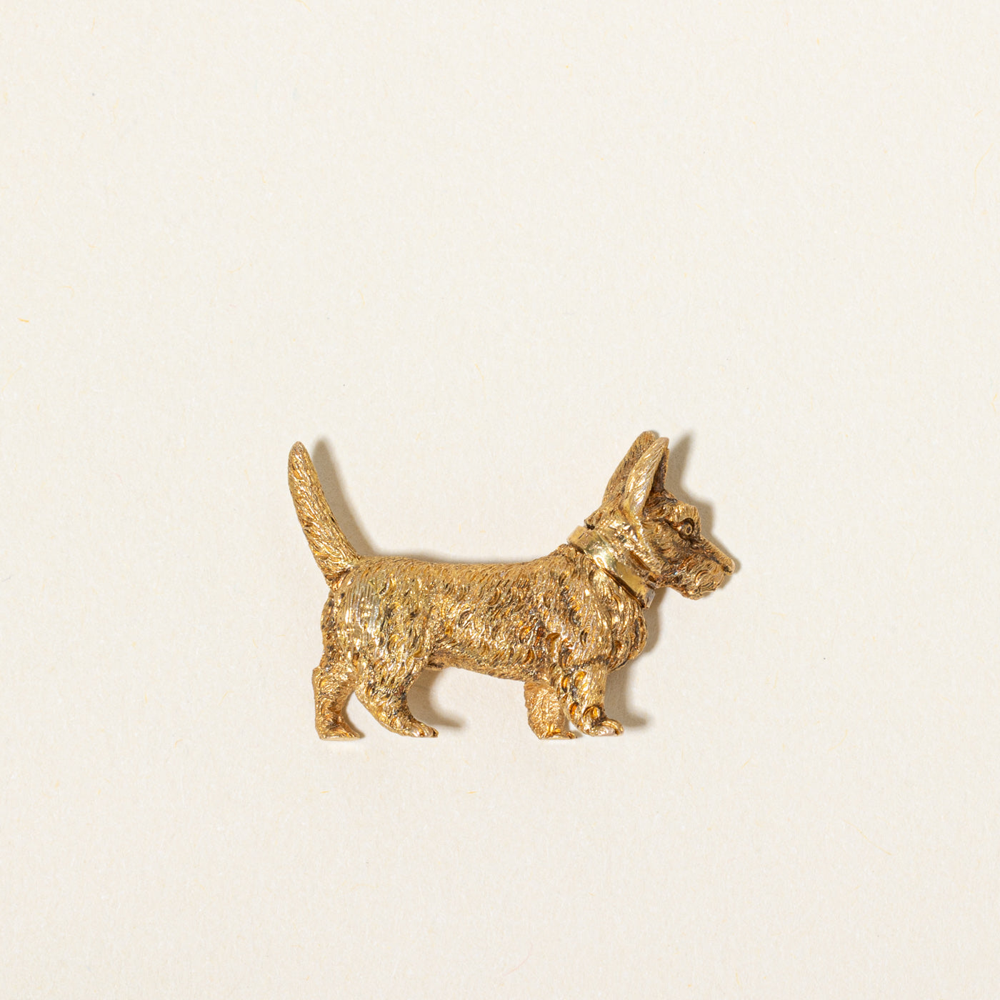 Vintage 15k Yellow Gold Scottish Terrier Figure
