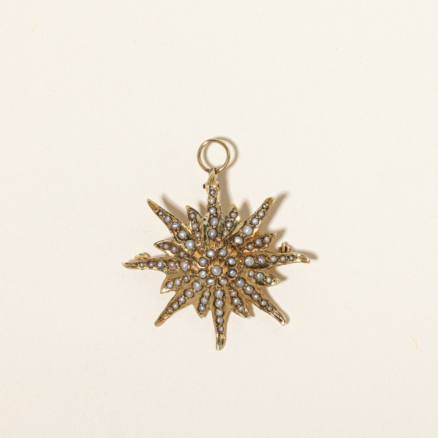 Late Victorian Seed Pearl Brooch & Pendant