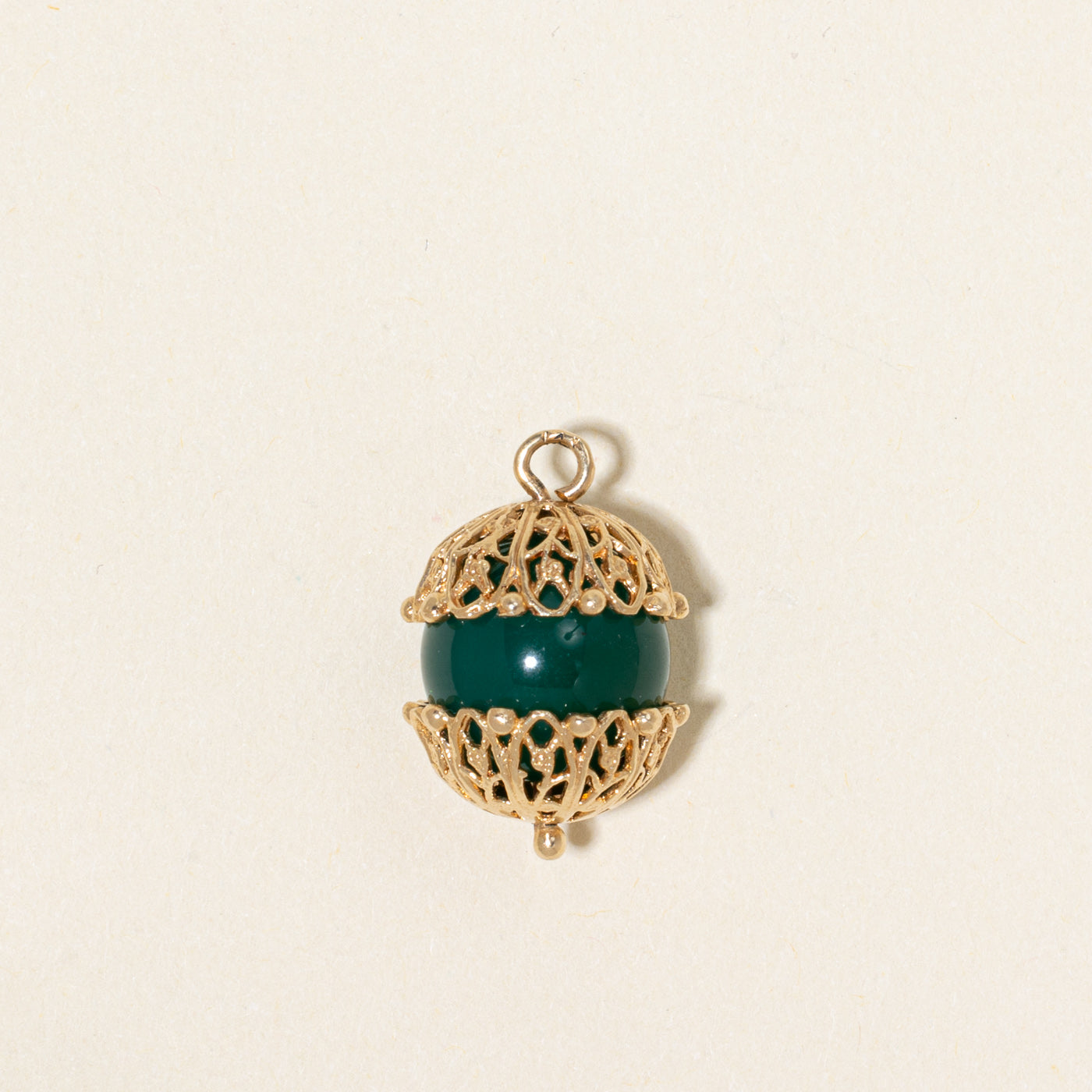 Green Glass Egg Shaped Pendant | 10.00ct