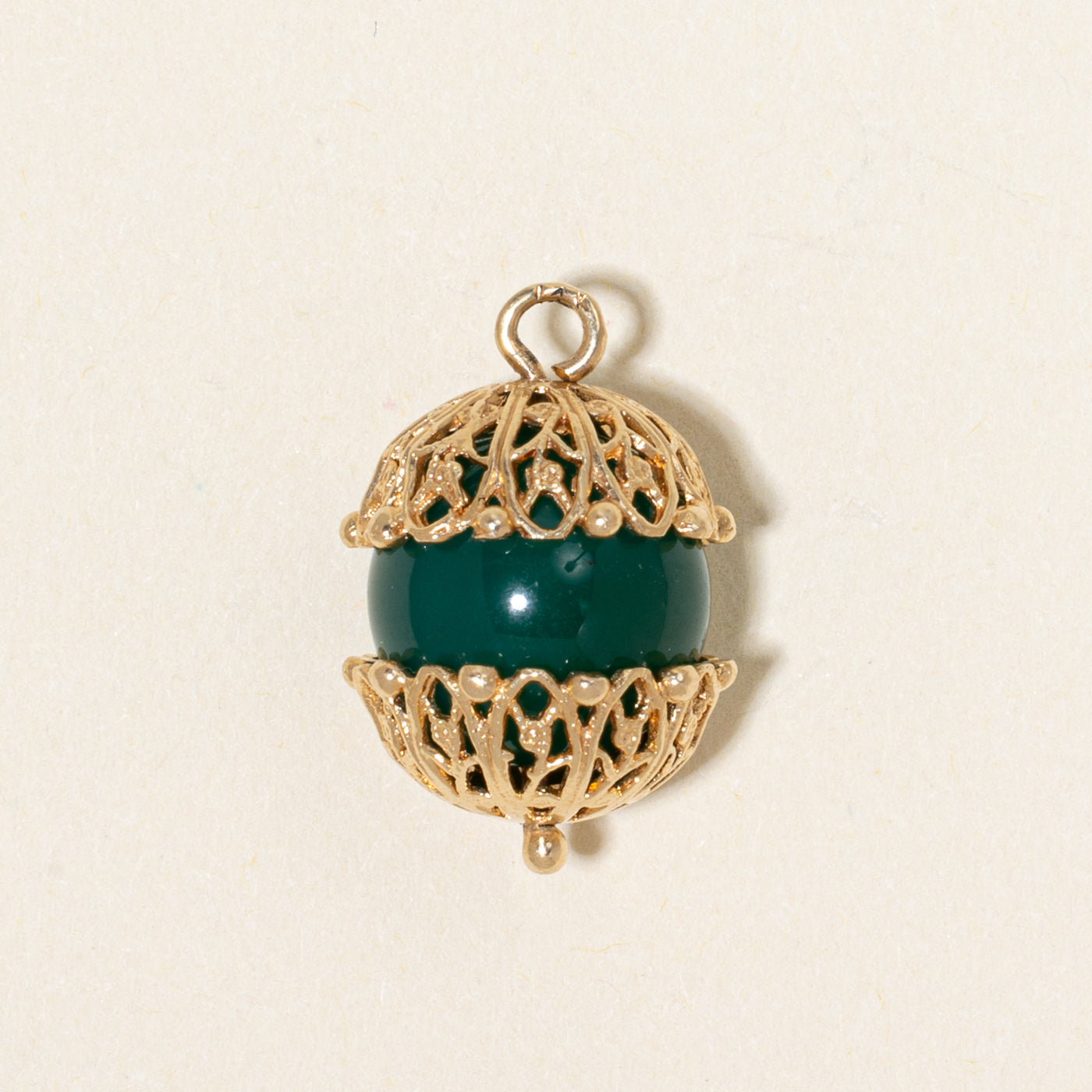 Green Glass Egg Shaped Pendant | 10.00ct