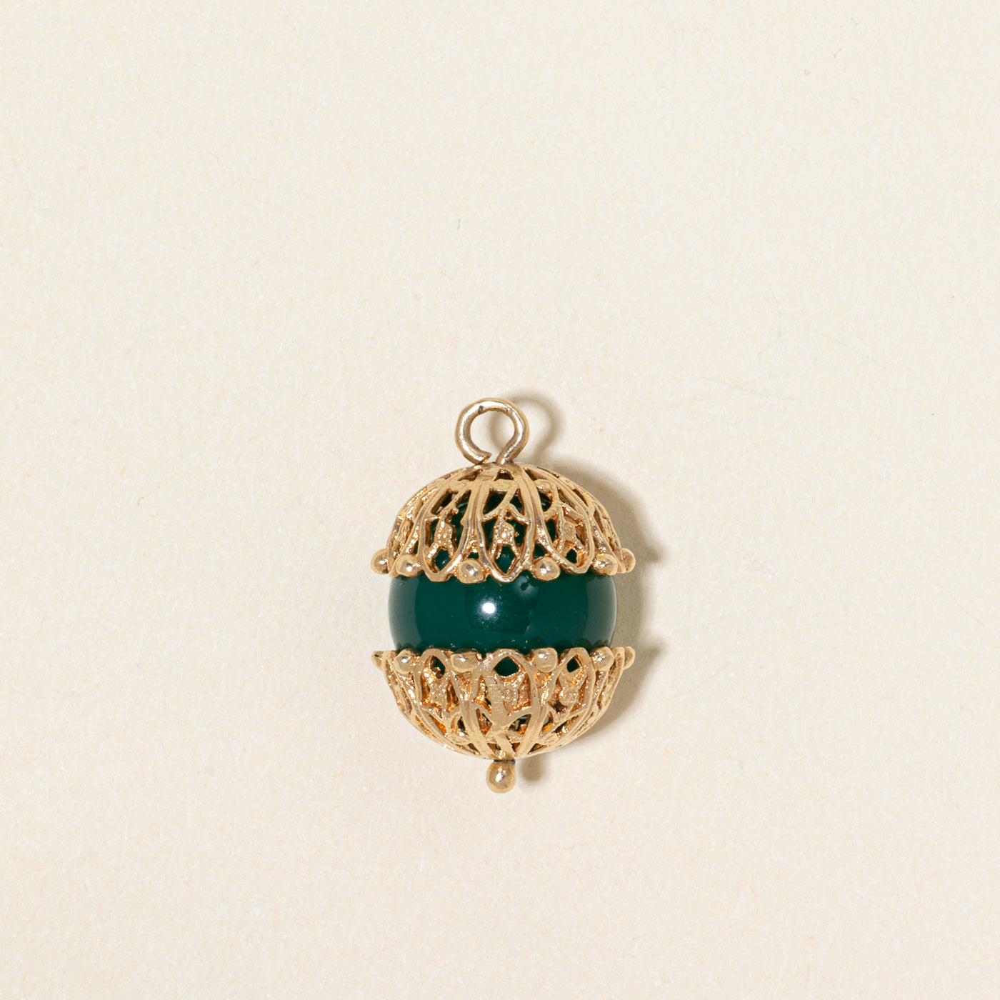 Green Glass Egg Shaped Pendant | 10.00ct