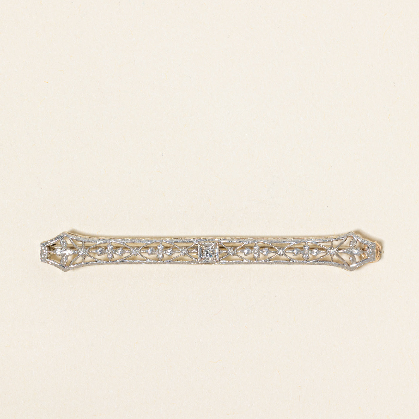 Antique Old European Cut Diamond Brooch | 0.06ct