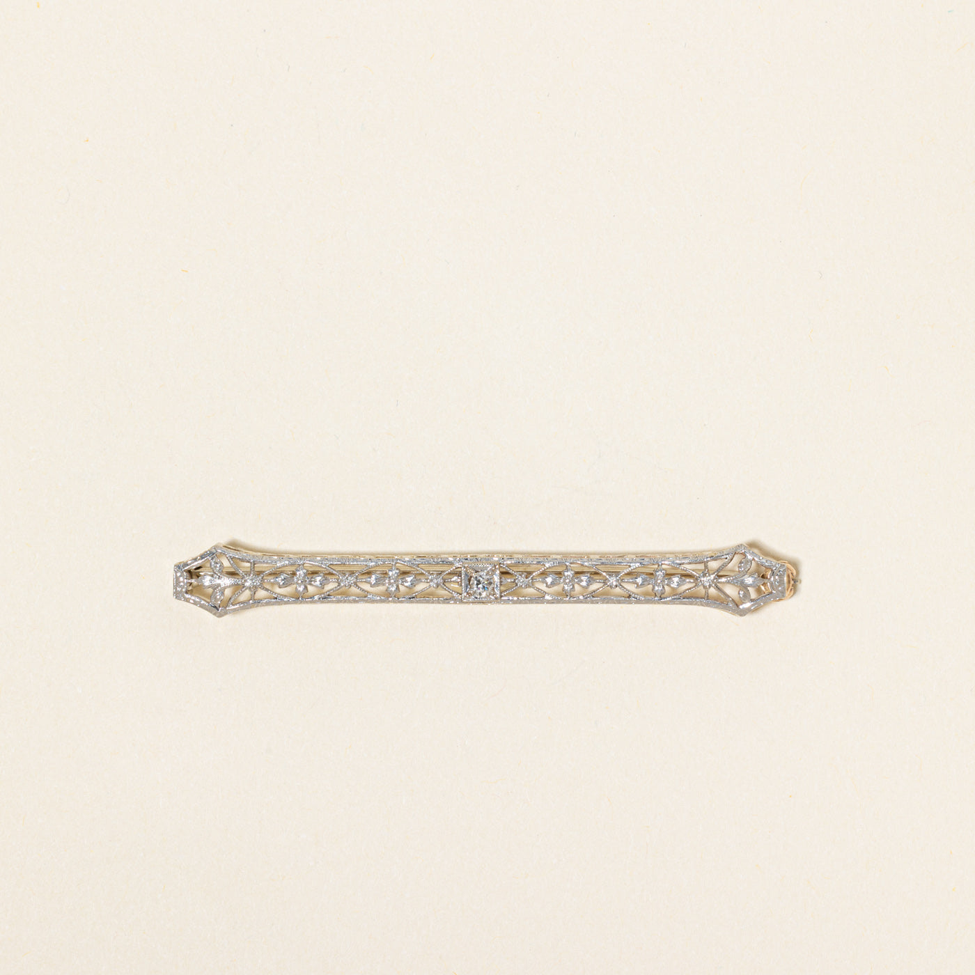 Antique Old European Cut Diamond Brooch | 0.06ct