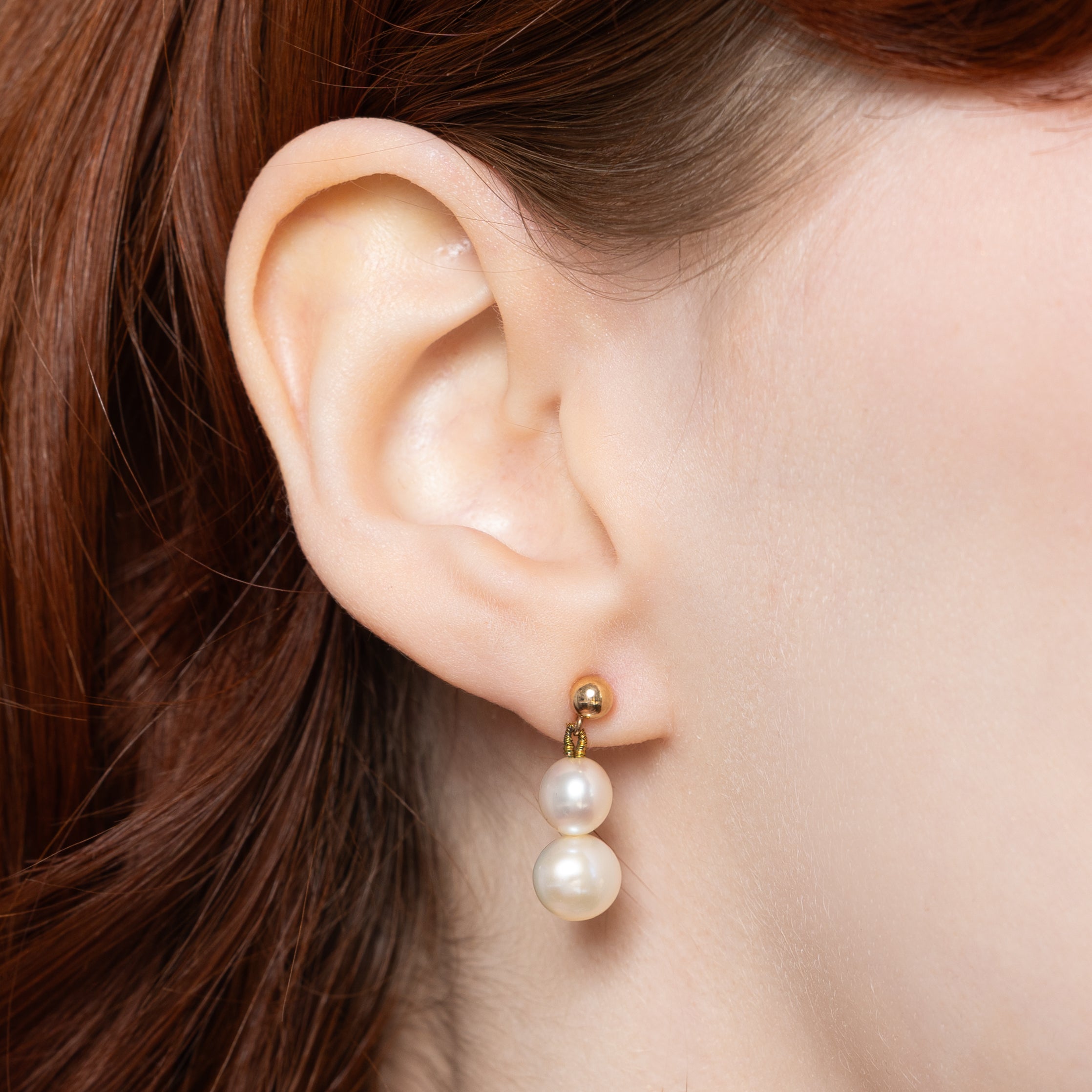 14k Pearl Drop Earrings
