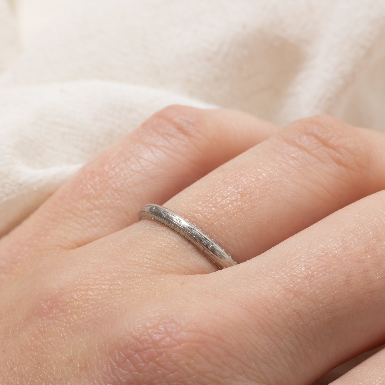 Bague en platine | 2,45 mm | Taille 8