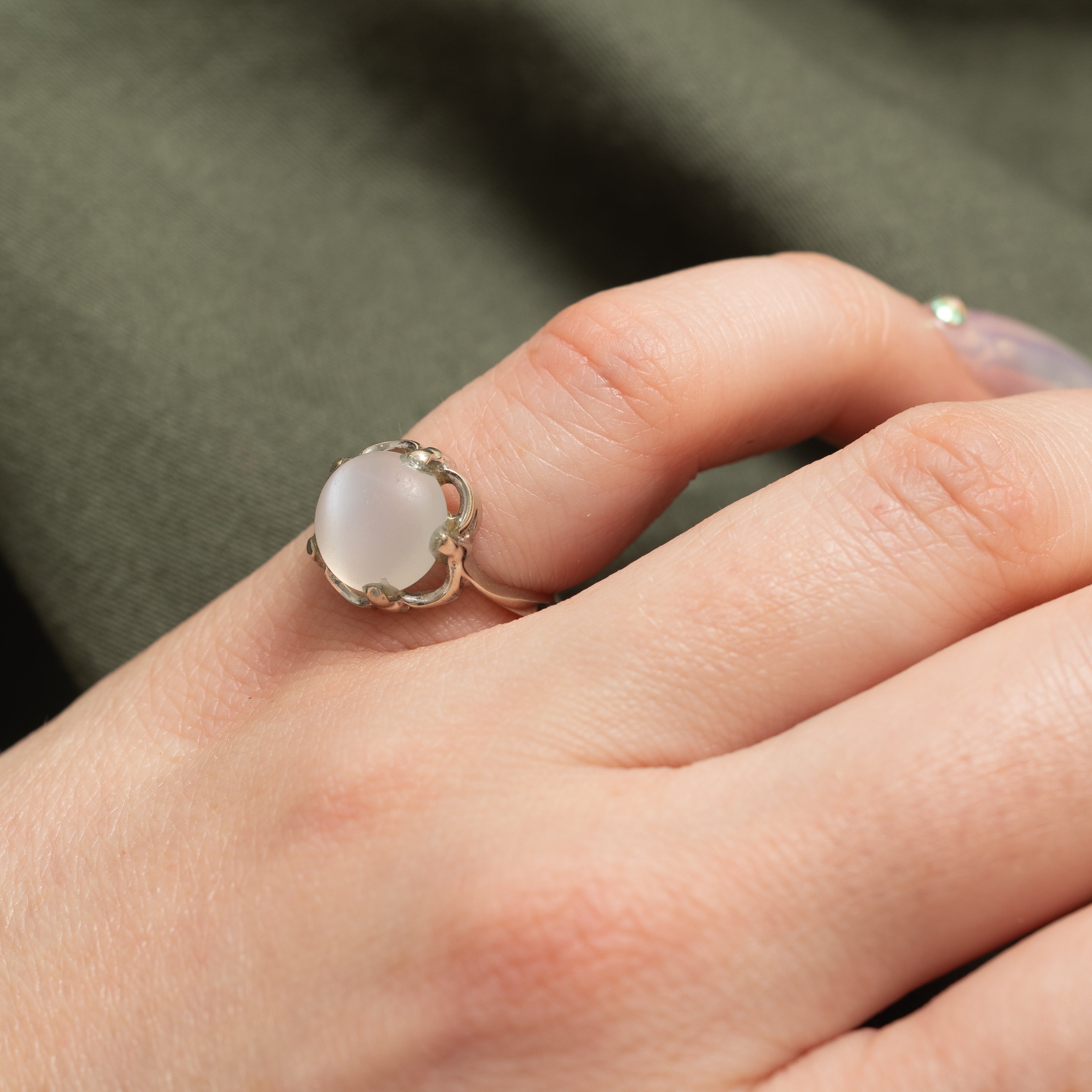 10k Solitaire Cat's Eye Ring | 3.50ct | SZ 4