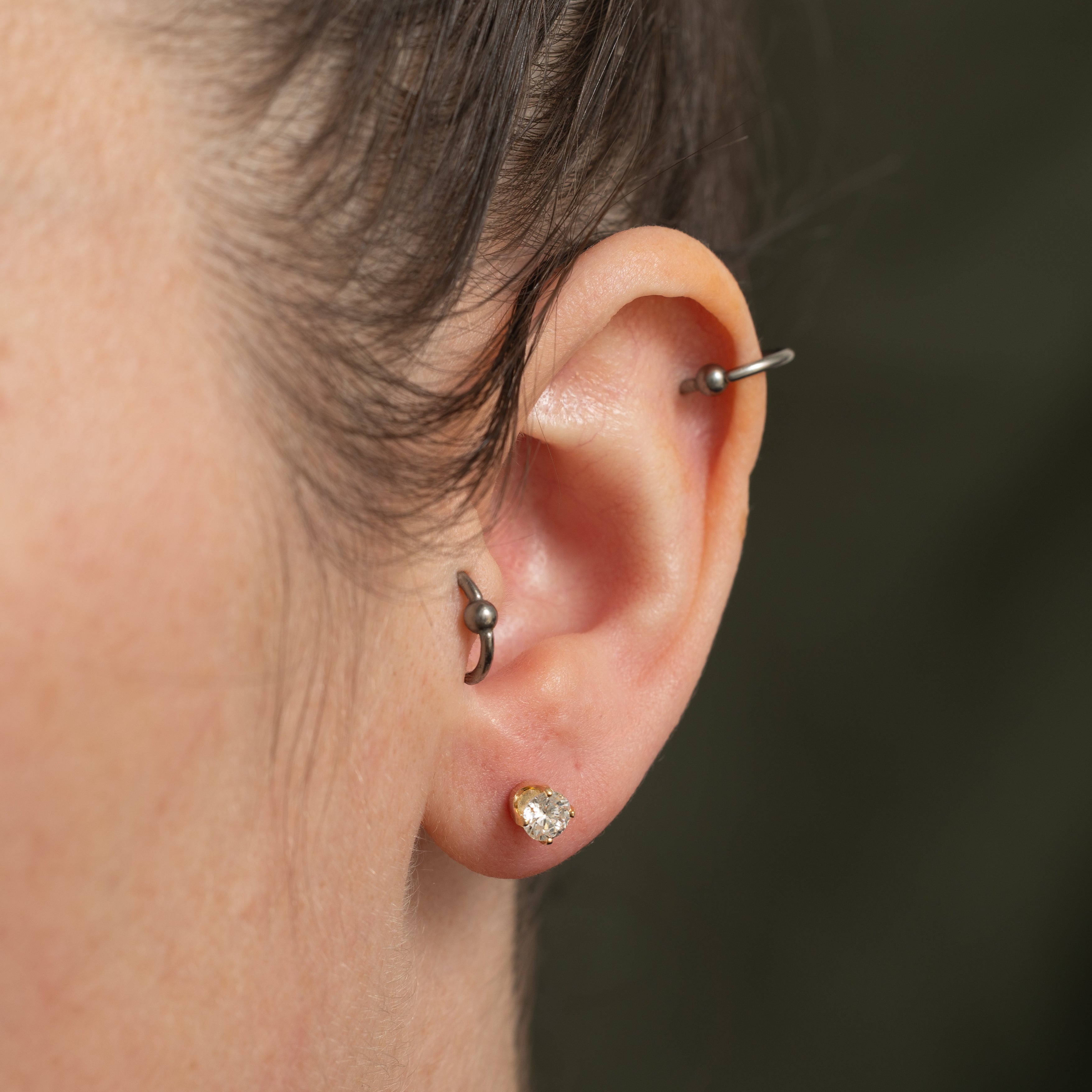 14k Solitaire Diamond Stud Earrings | 1.5ctw SI1/SI2 I
