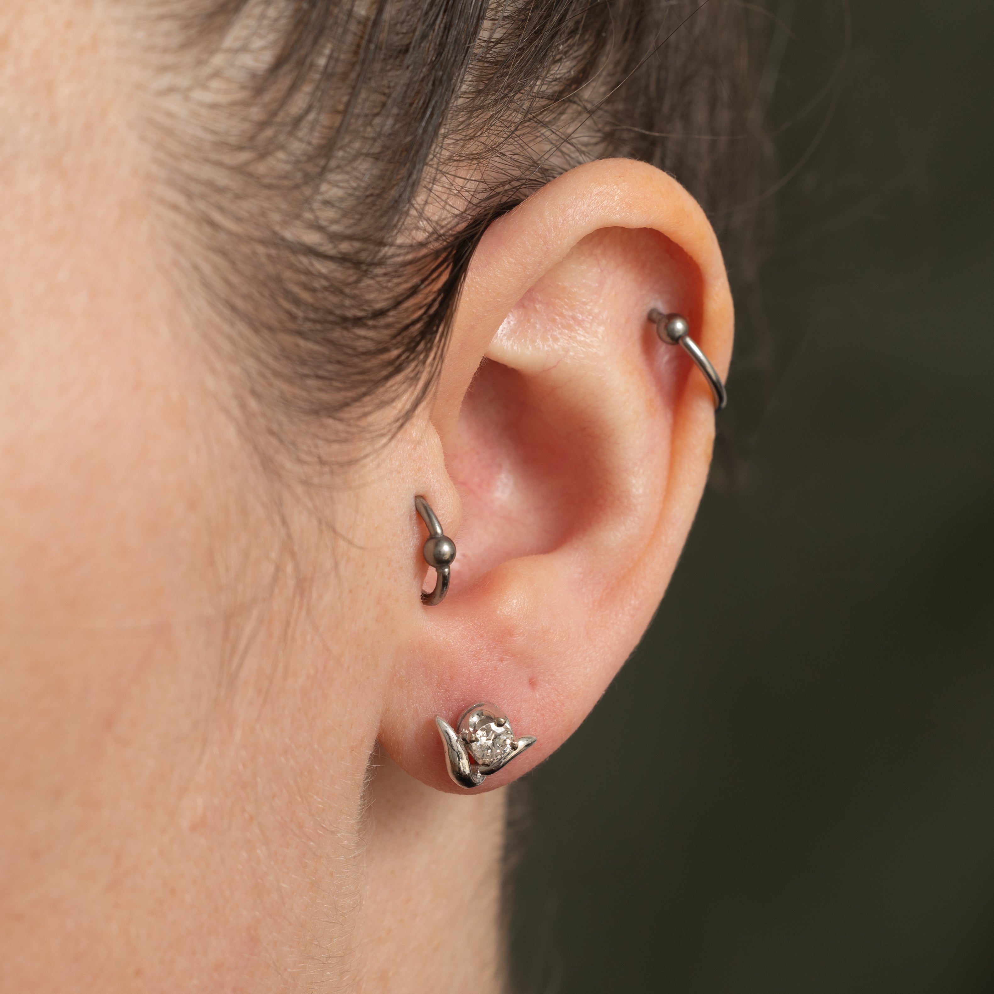 14k Diamond Floral Stud Earrings | 0.40ct