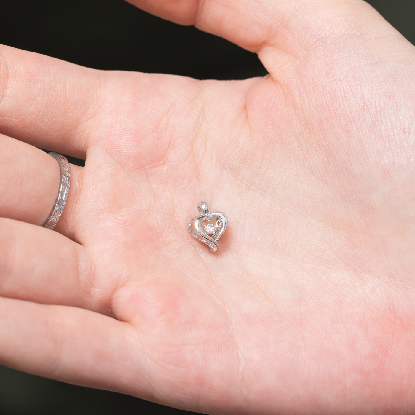 Swinging Diamond Heart Pendant | 0.05ct