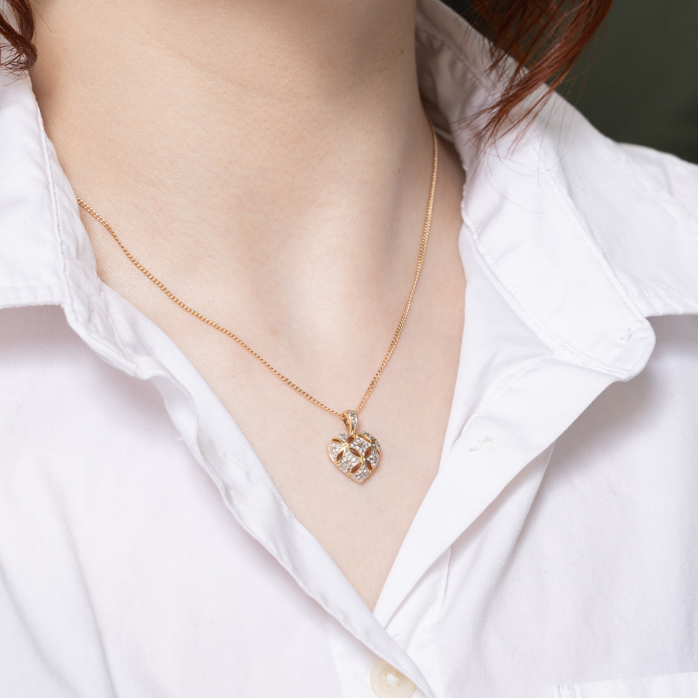 Diamond Puffed Heart Pendant | 0.08ctw