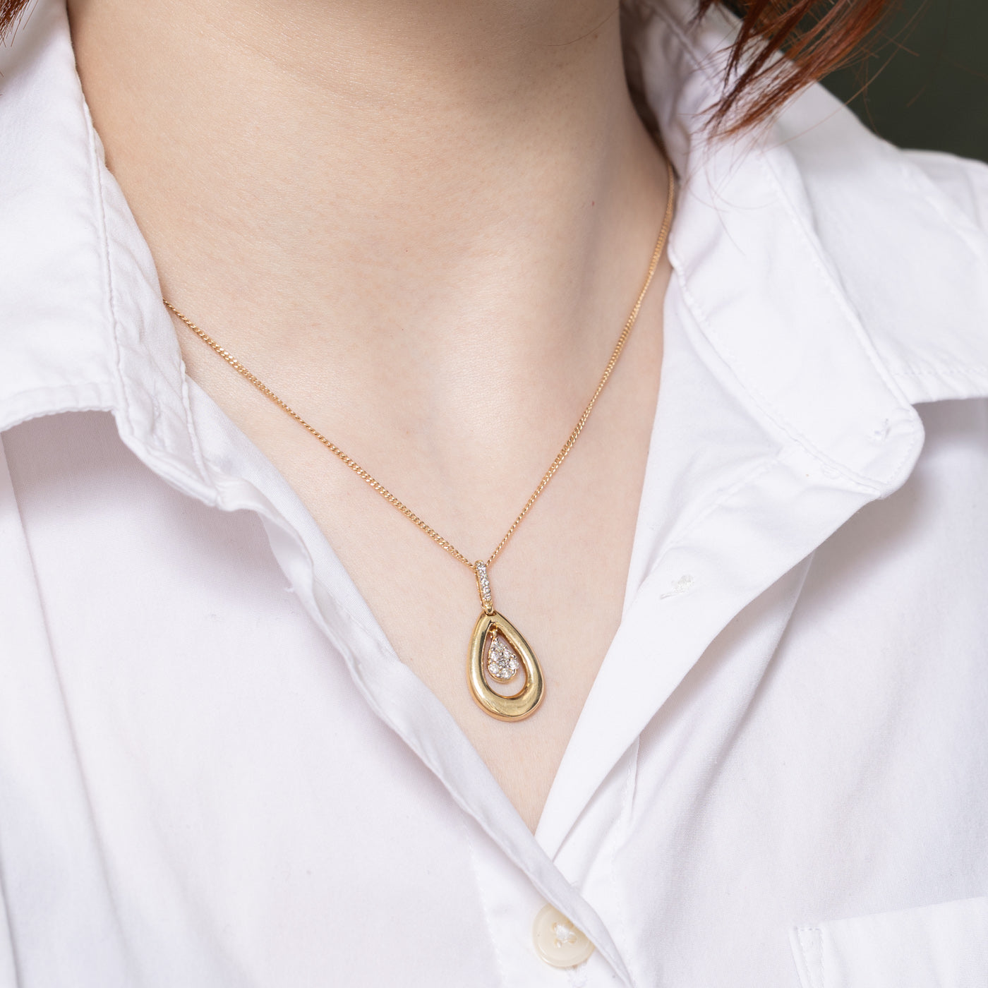Diamond Pear Shaped Pendant | 0.23ctw