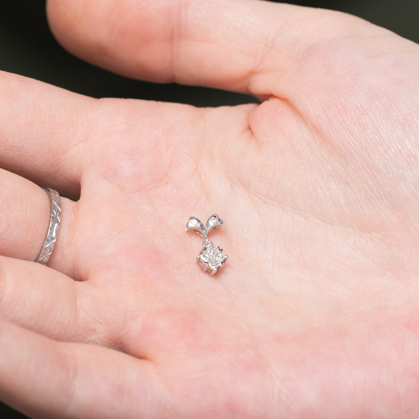 Princess Cut Diamond Cluster Pendant | 0.14ctw