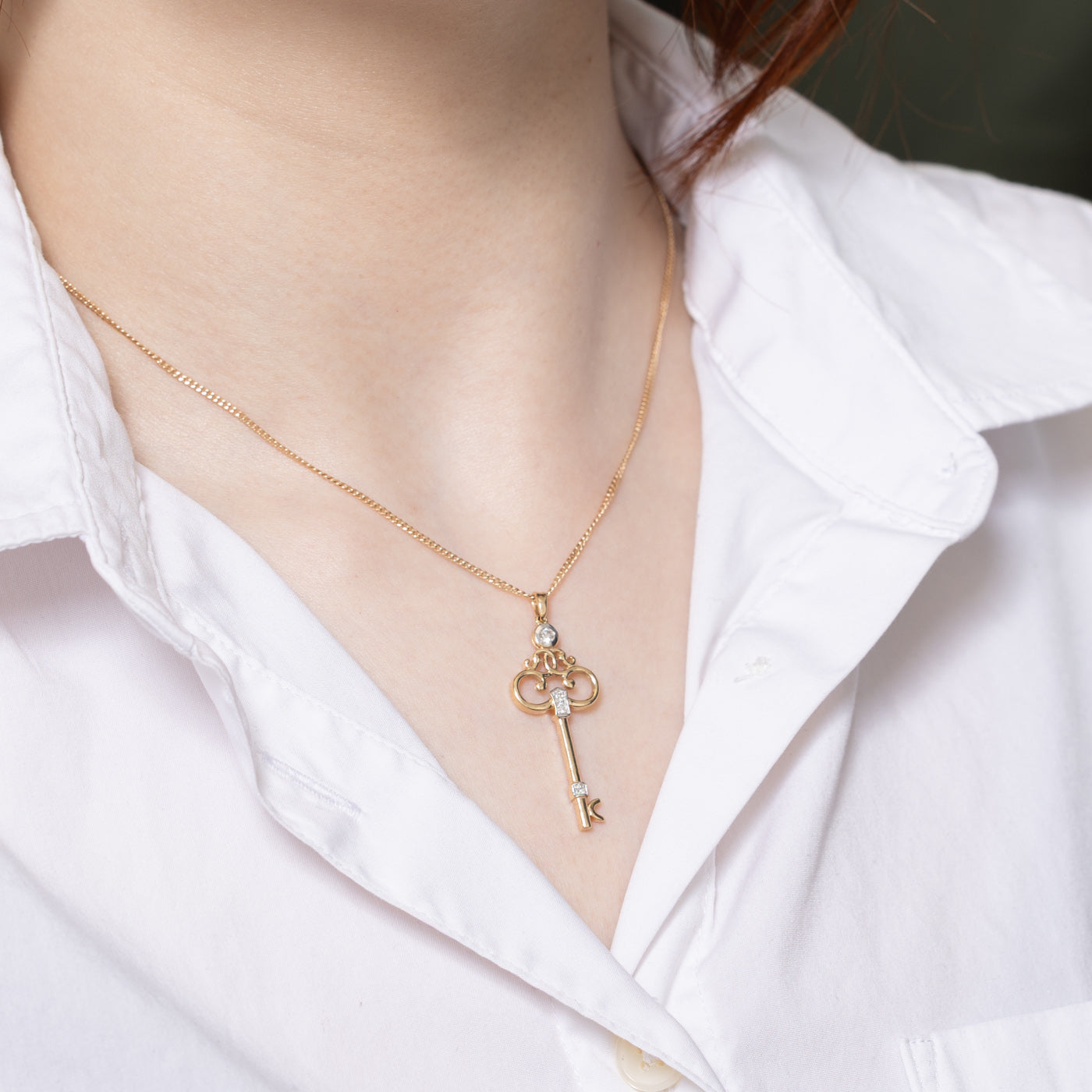Diamond Key Pendant | 0.15ctw
