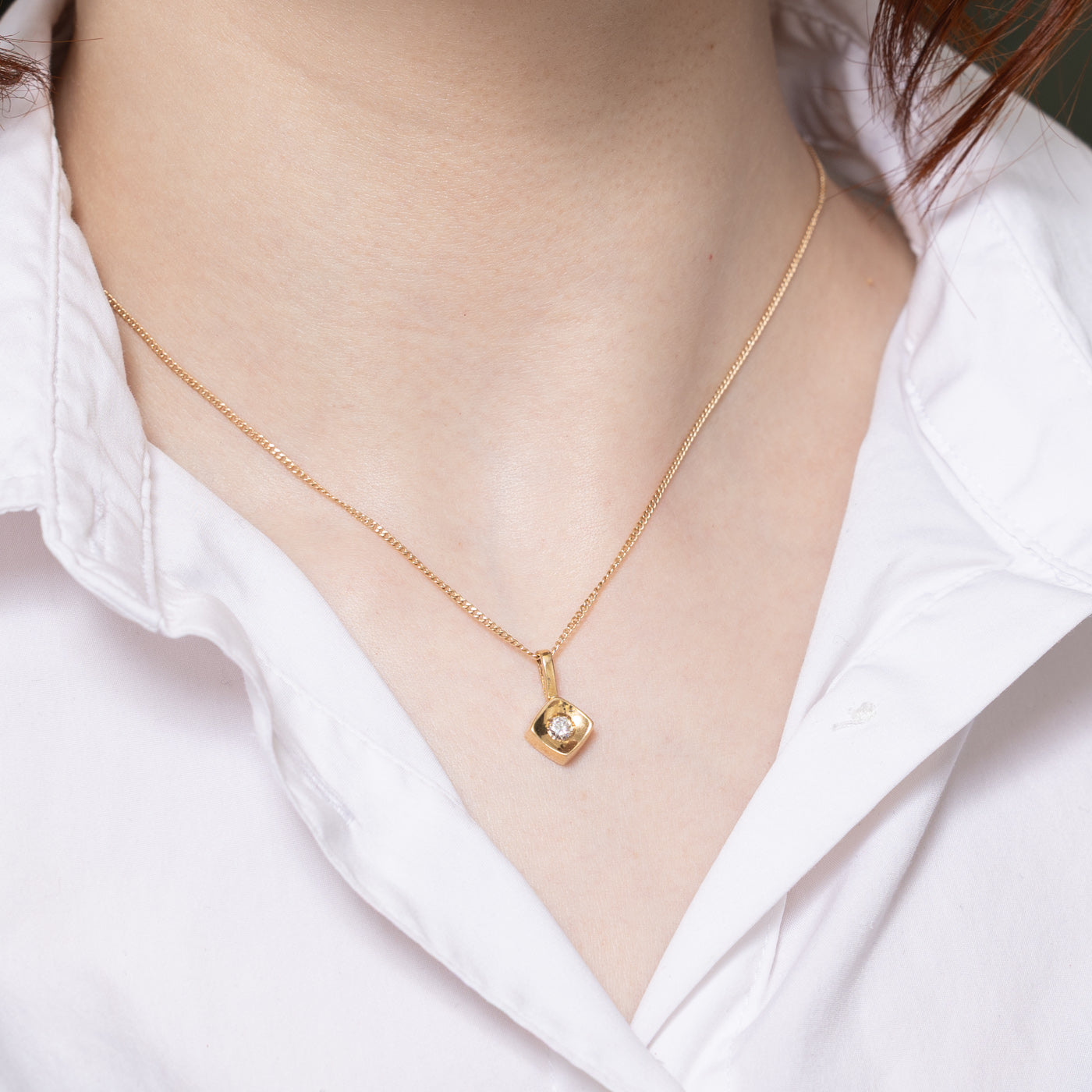 Solitaire Diamond Pendant | 0.16ct