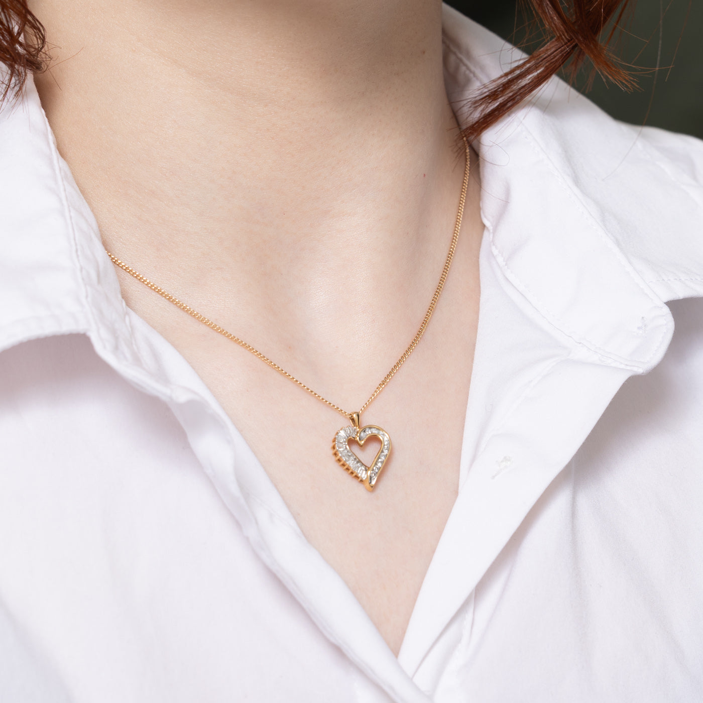 Diamond Open Heart Pendant | 0.30ctw