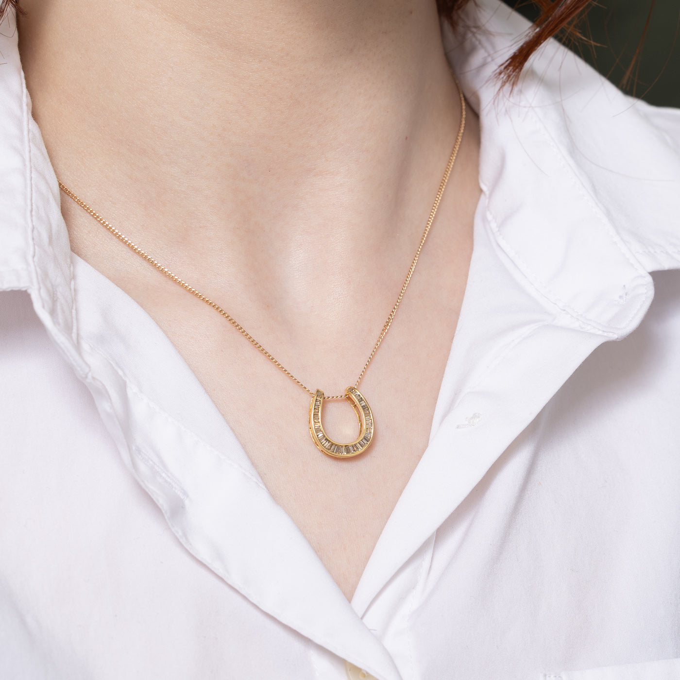 Brown Diamond Horseshoe Pendant | 0.53ctw