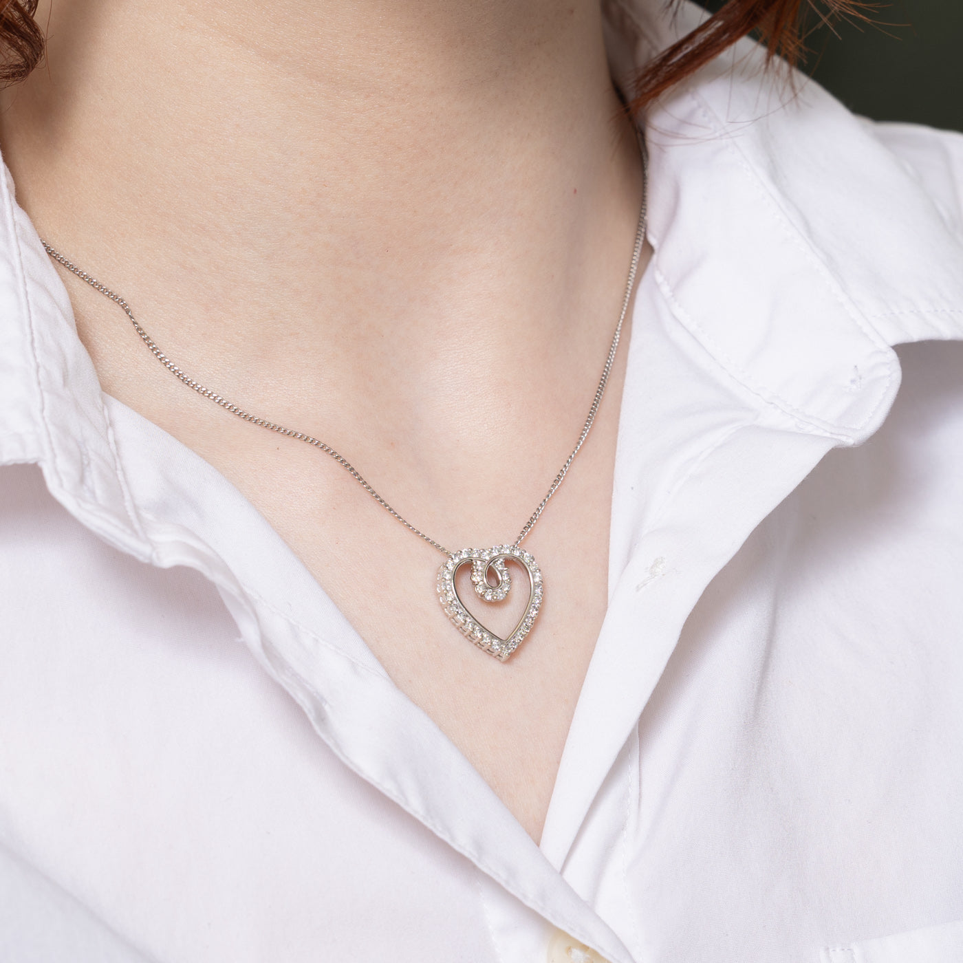 Diamond Open Heart Pendant | 0.72ctw