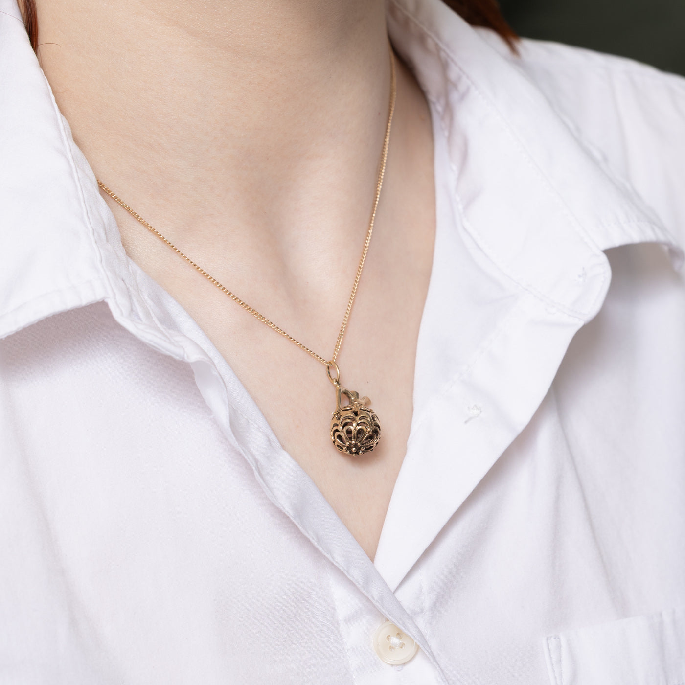 10K Yellow Gold Ornate Carafe Charm