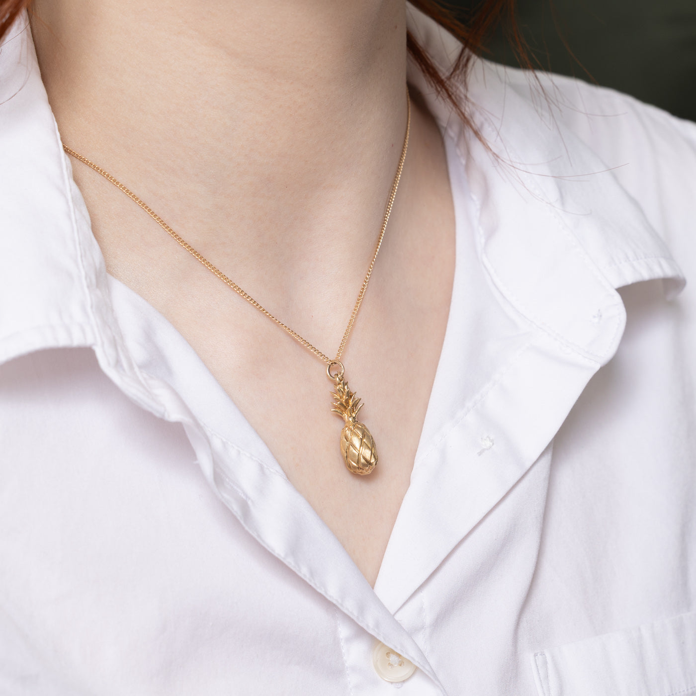 14K Yellow Gold Hawaii Pineapple Charm