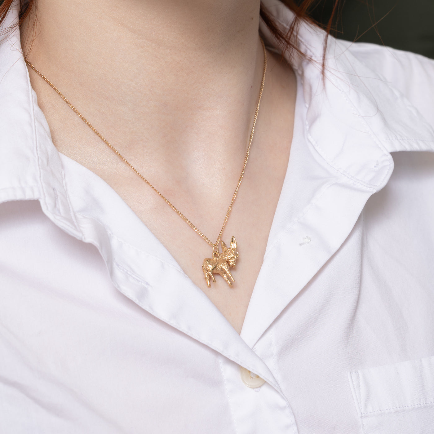 14K Yellow Gold Donkey Charm