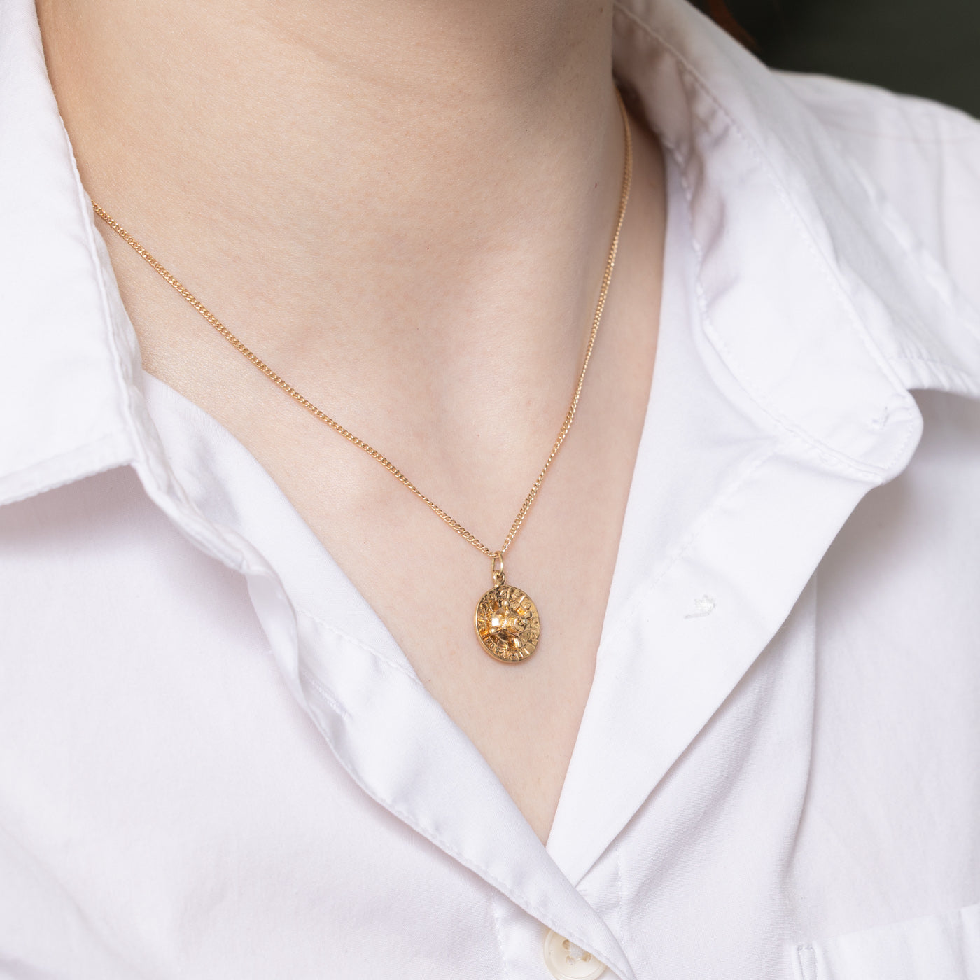 14K Yellow Gold Roulette Wheel Charm