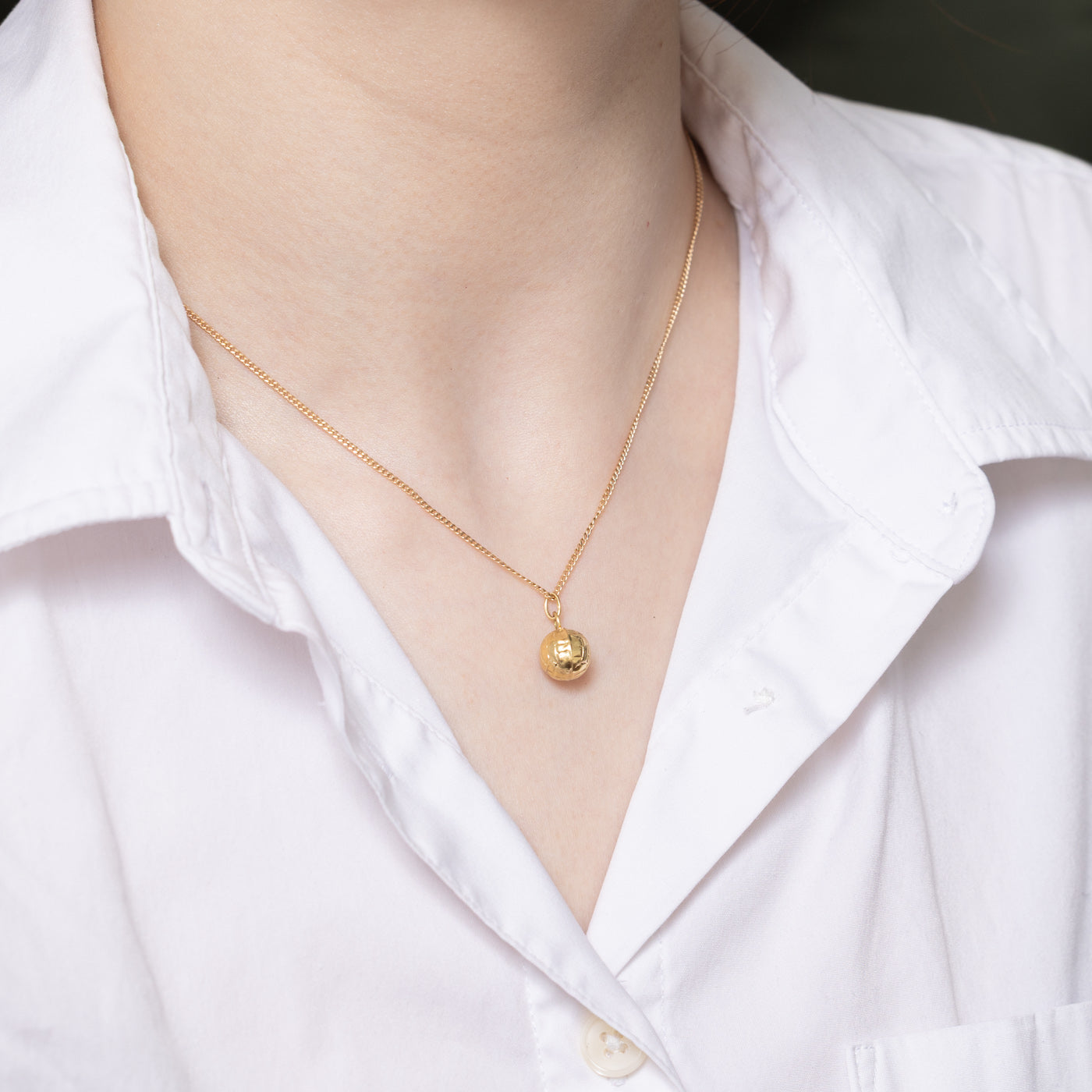 18K Yellow Gold Volleyball Charm