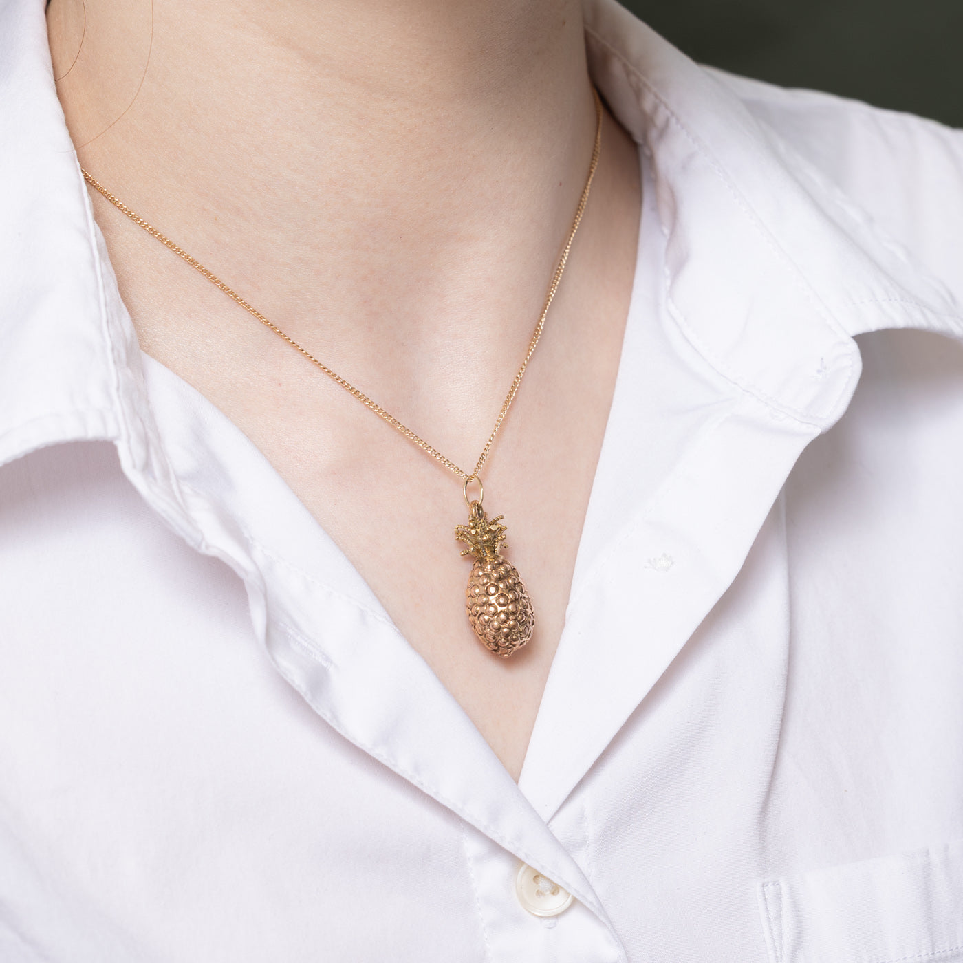1958 London 9K Yellow Gold Pineapple Charm
