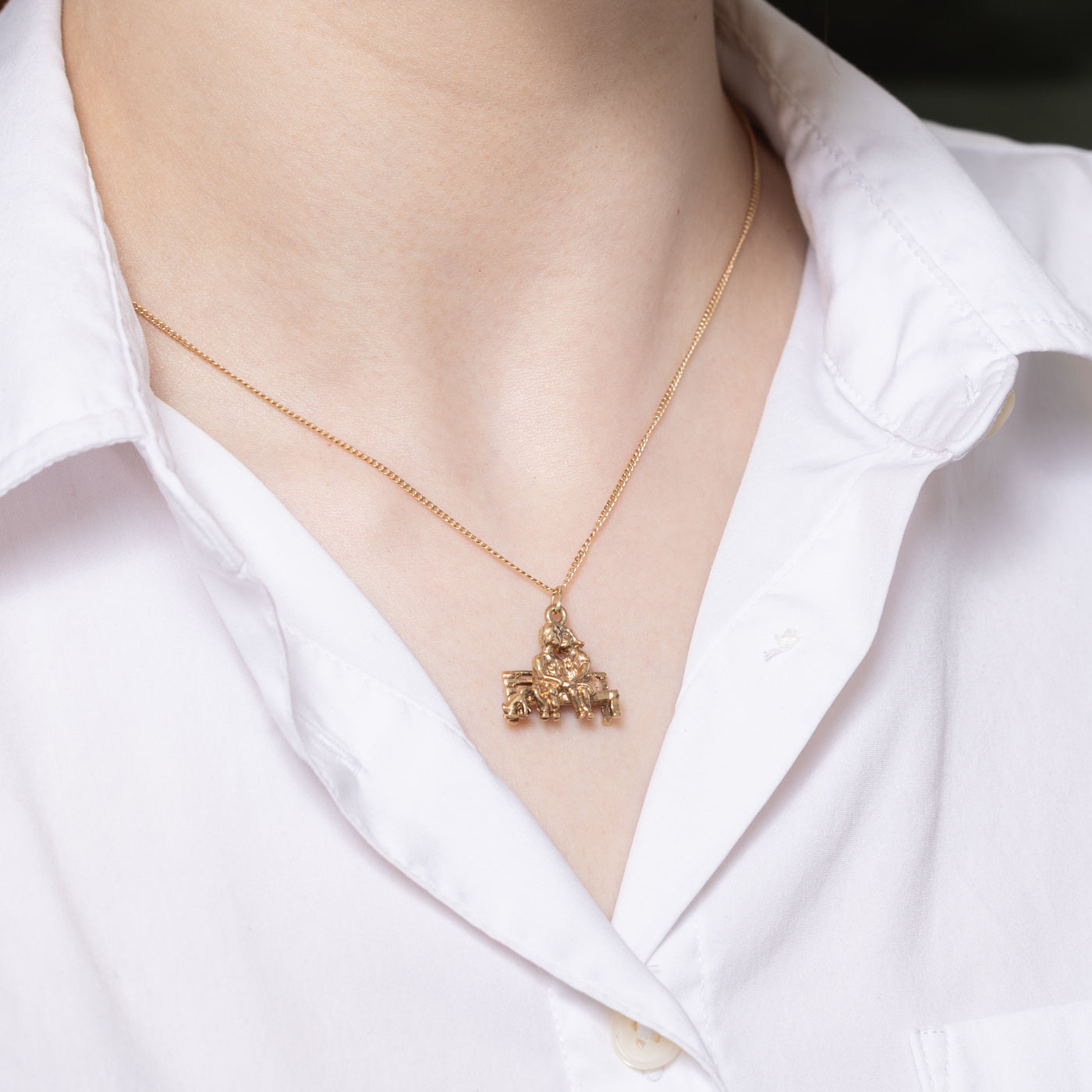 10K Yellow Gold Kissing Couple Charm