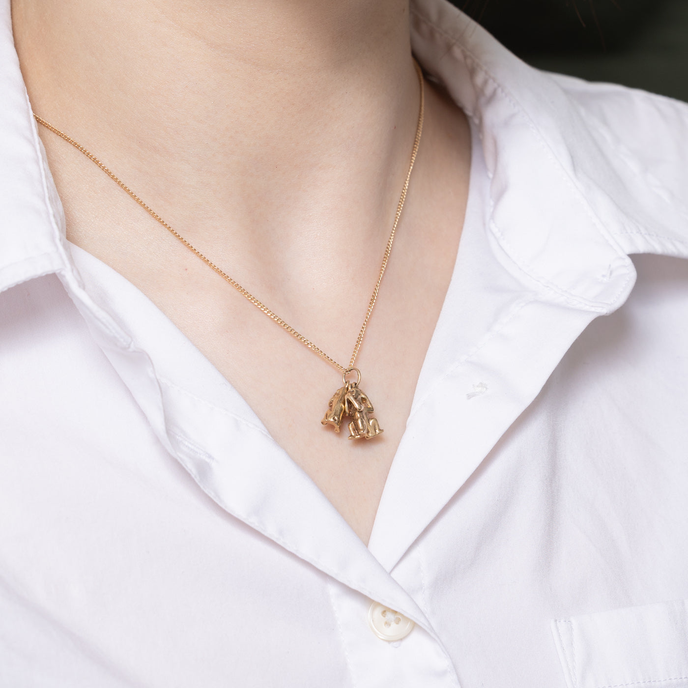 10K Yellow Gold Three Wise Monkeys Charm
