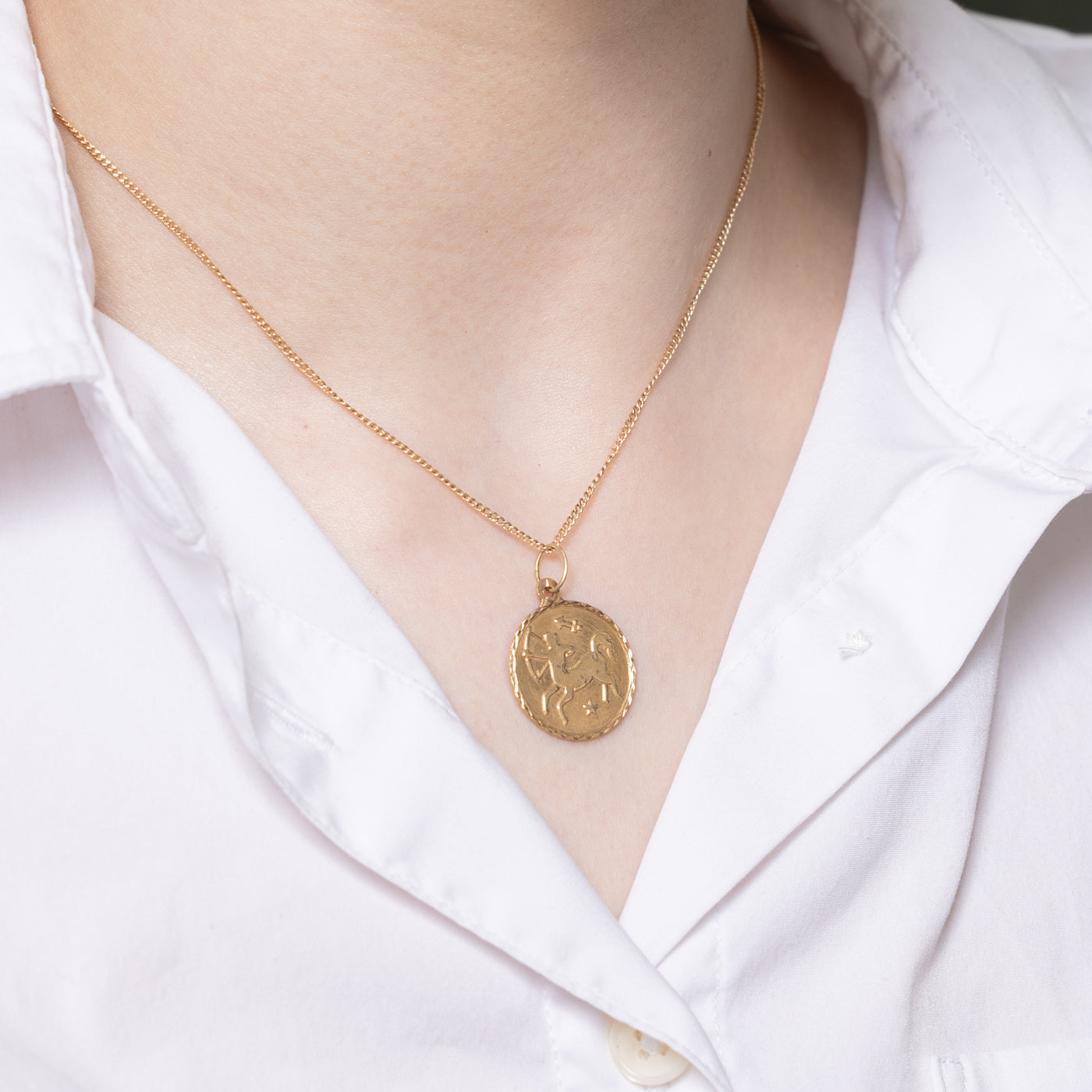 10K Yellow Gold Sagittarius Pendant