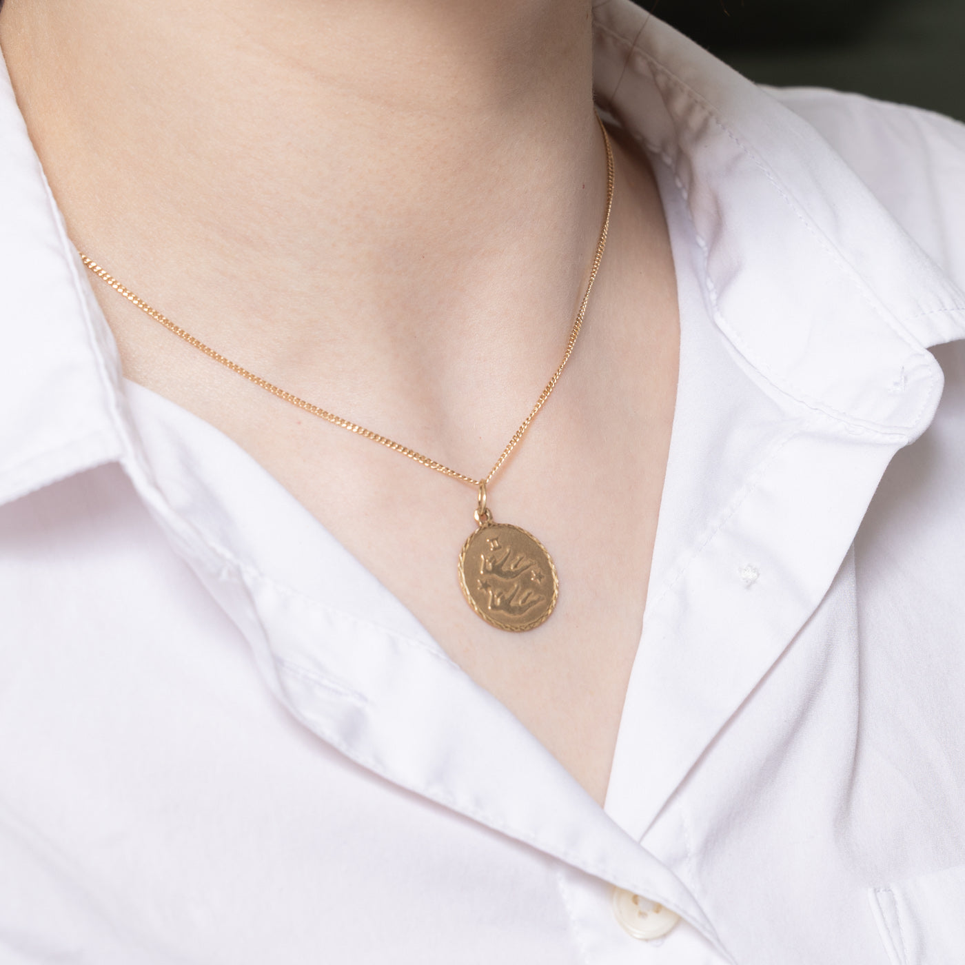 10K Yellow Gold Gemini Pendant