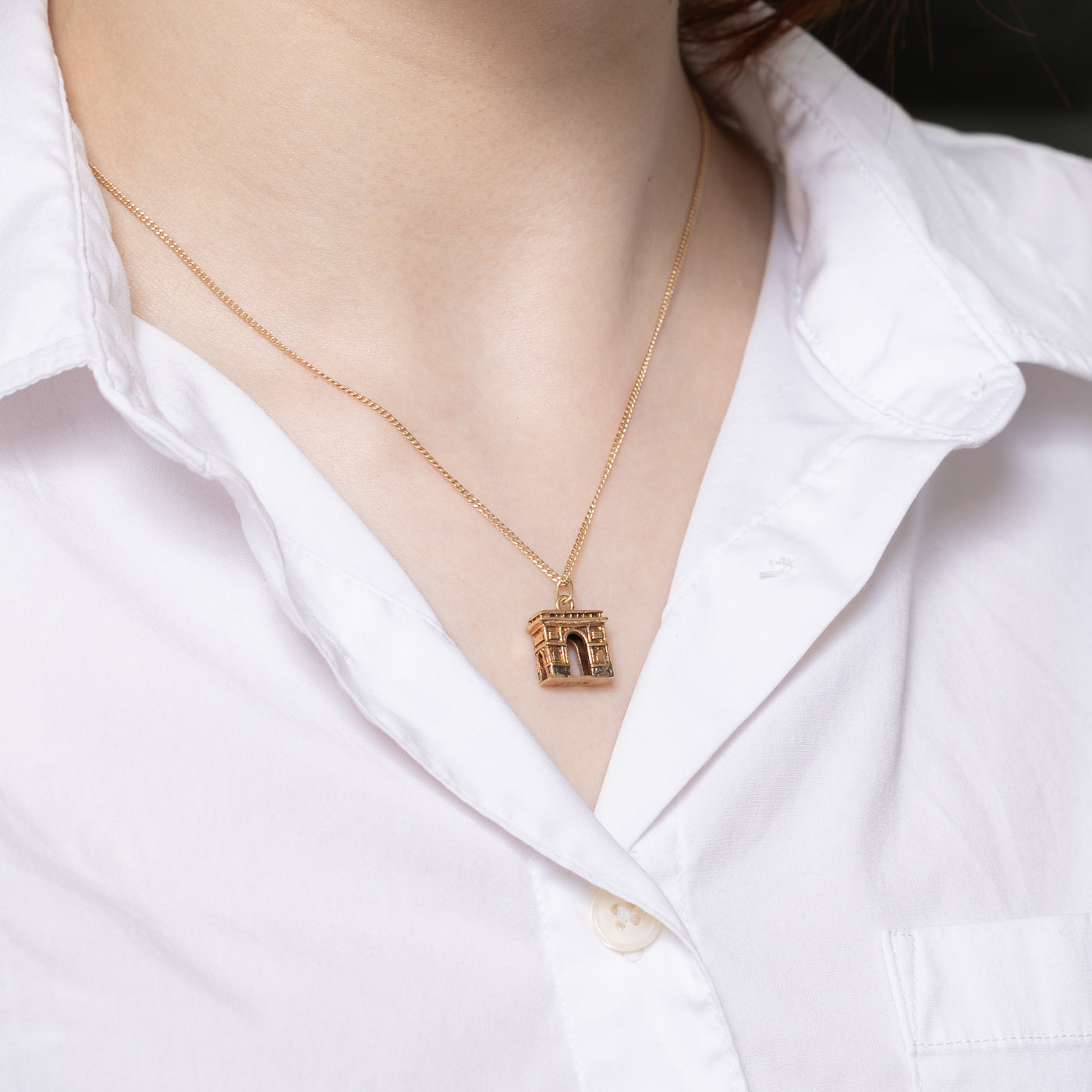 10K Yellow Gold Arc de Triomphe Charm