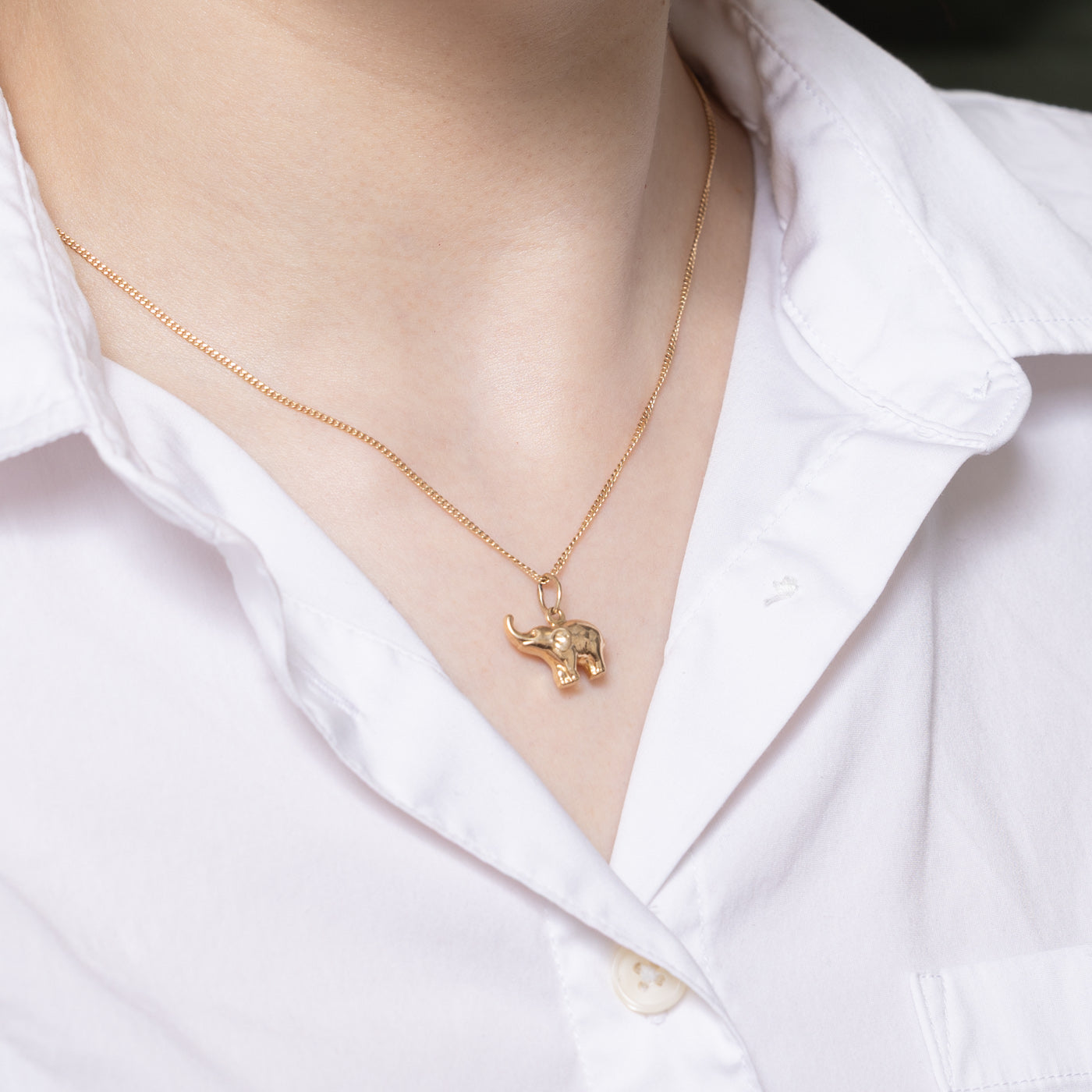 10K Yellow Gold Elephant Charm