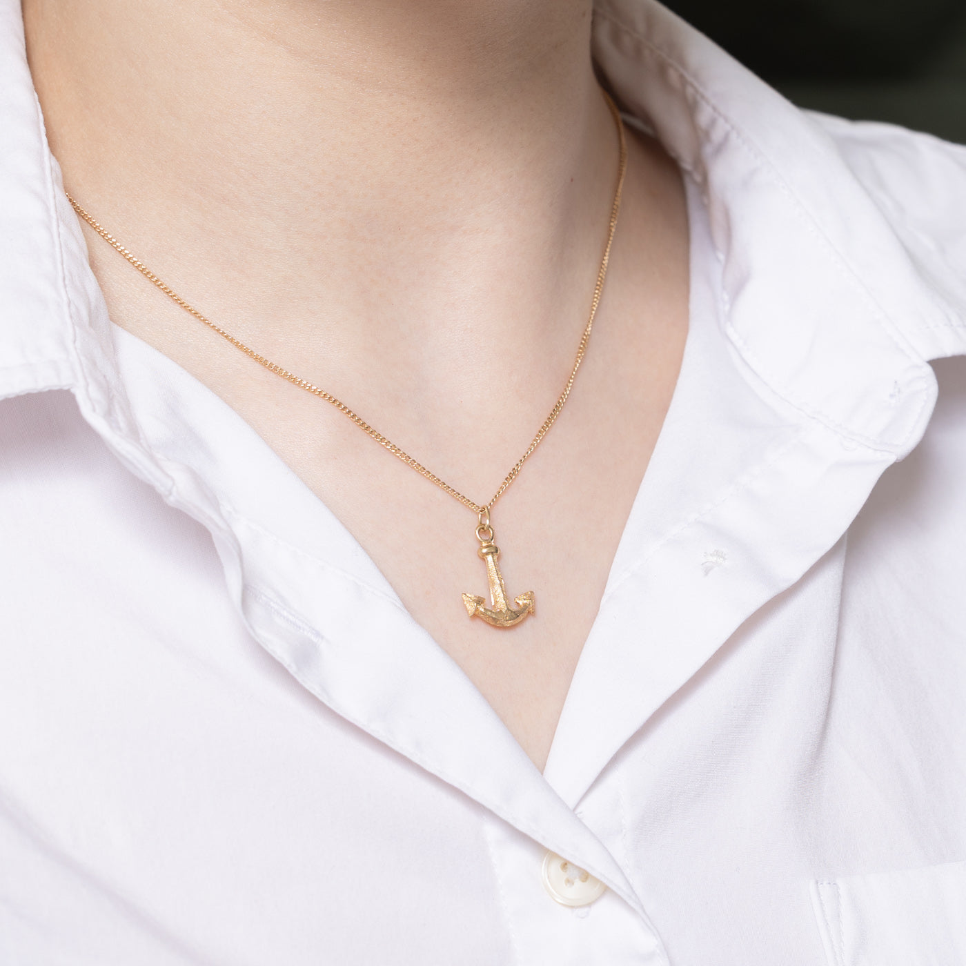10K Yellow Gold Anchor Charm