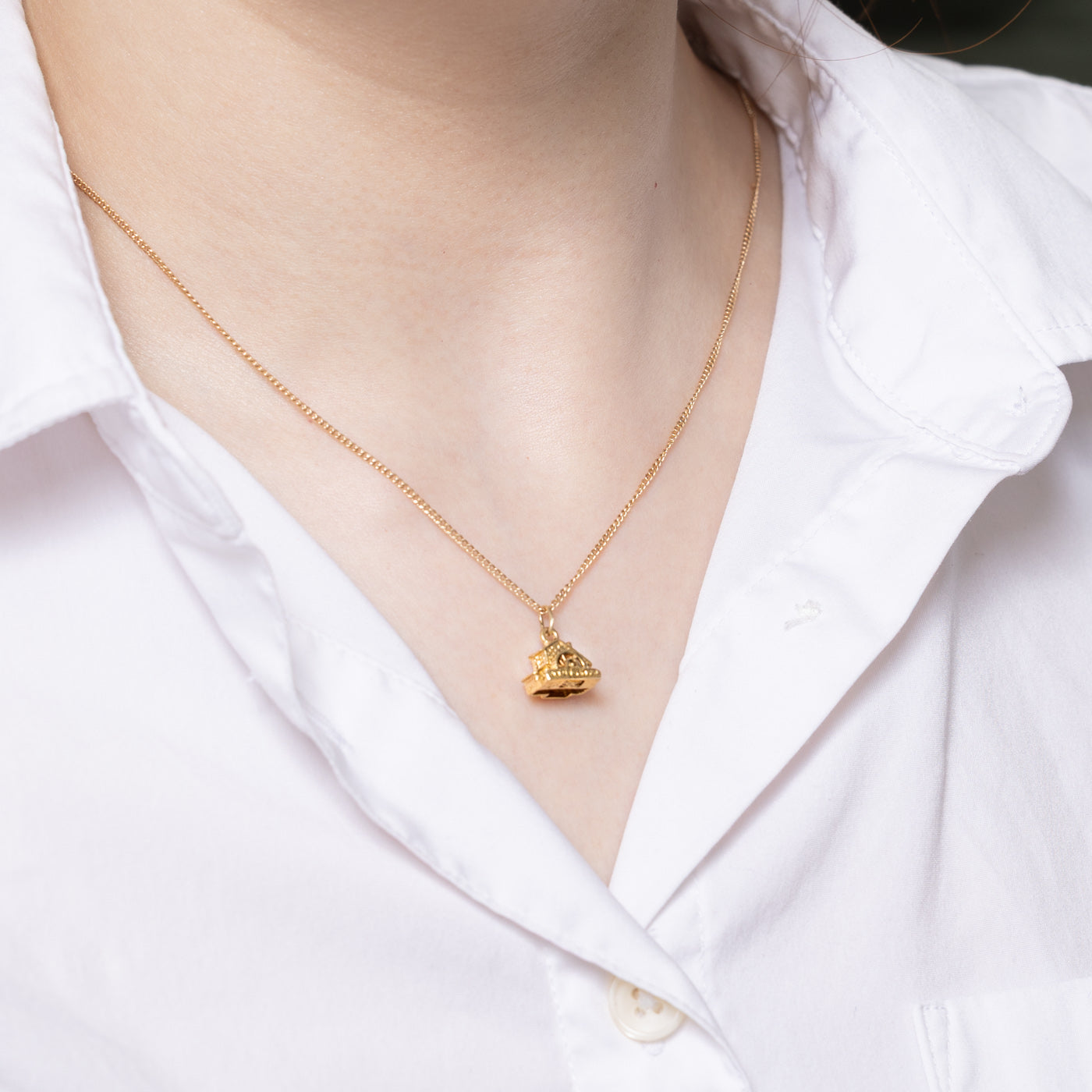 10K Yellow Gold Water Mill Charm