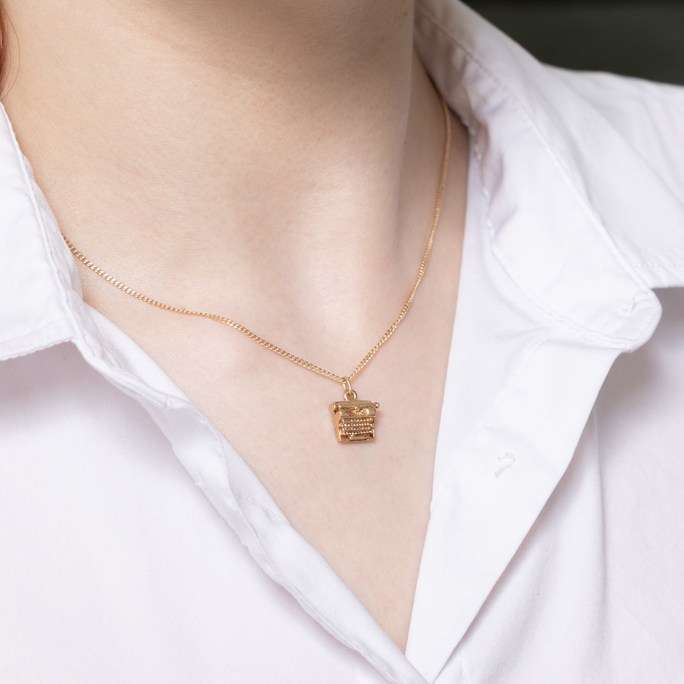 10K Yellow Gold Typewriter Charm