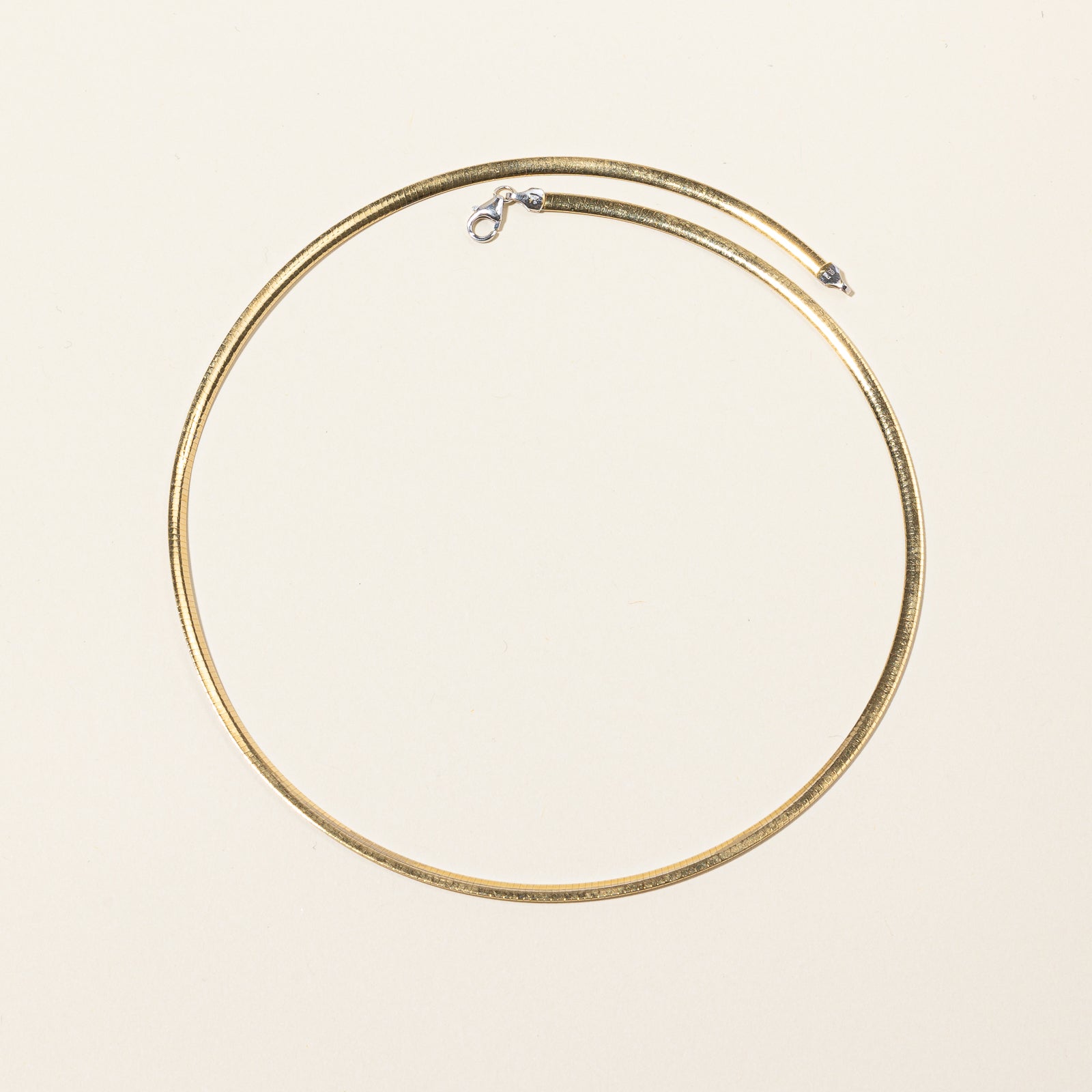 18k Two Tone Gold Reversible Herringbone Necklace | 16" |