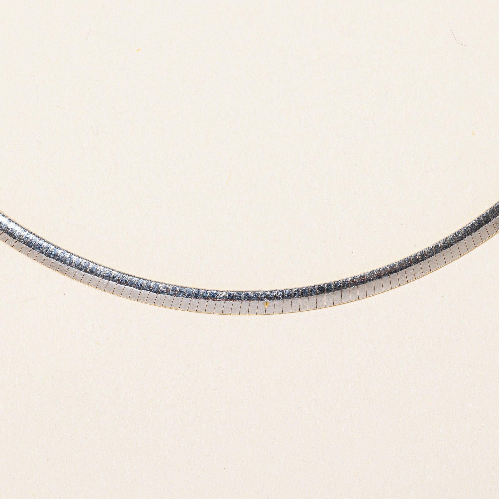 18k Two Tone Gold Reversible Herringbone Necklace | 16" |
