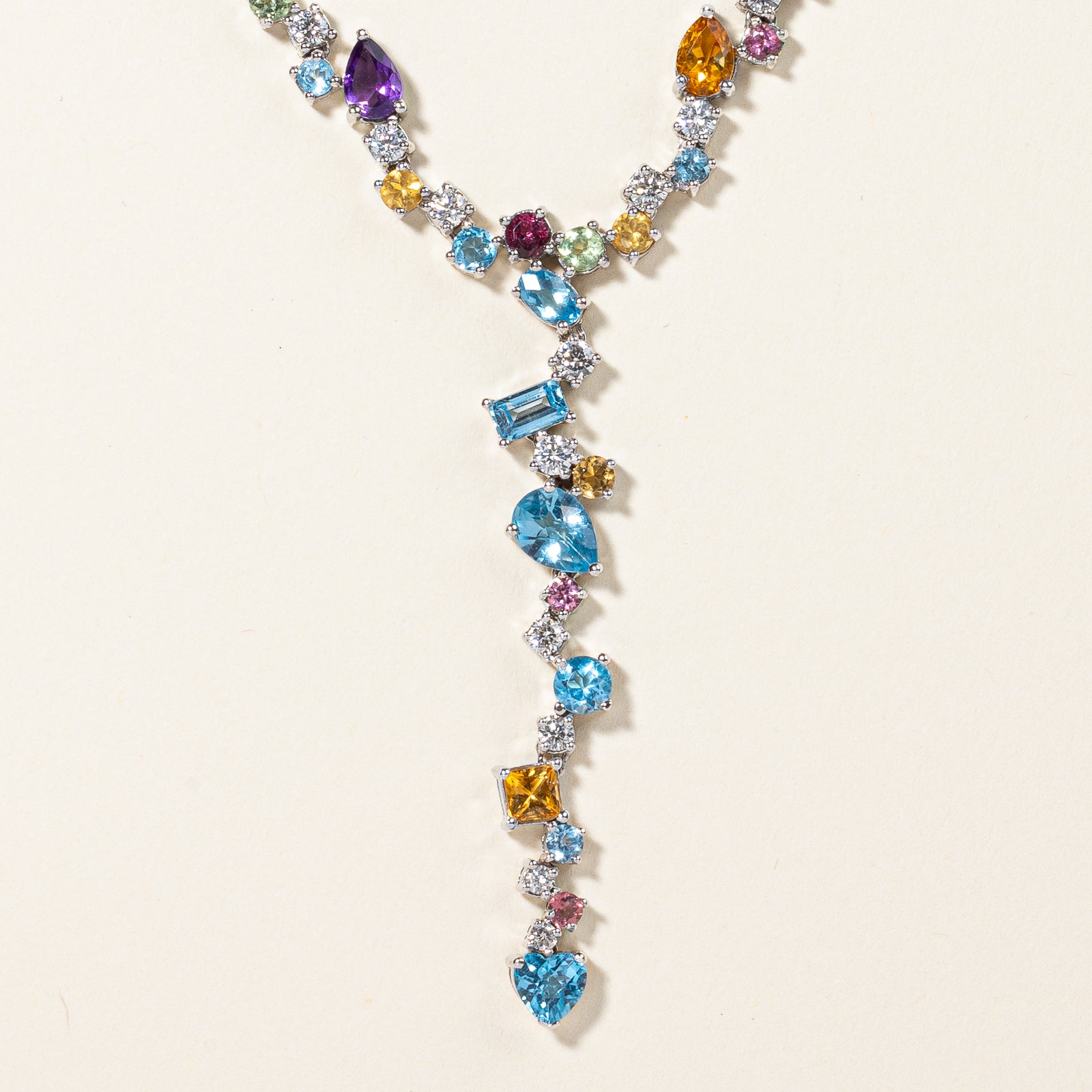 Collier pendentif multi-pierres | 8,37 ct | 43 cm |