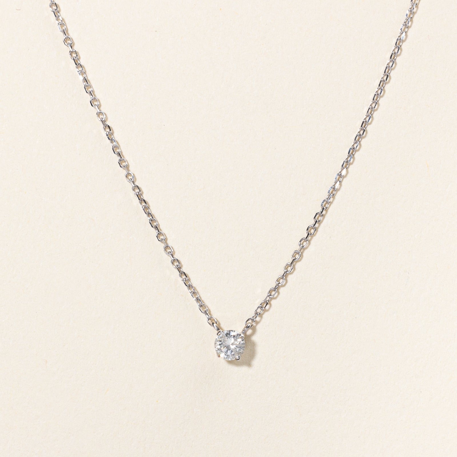 Diamond Pendant Choker Necklace | 0.13ct | 16" |