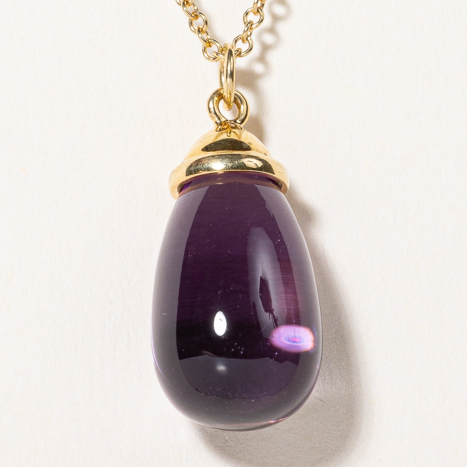 'Tiffany & Co' Paloma Picasso Amethyst Drop Pendant Necklace | 20.00ct | 18" |